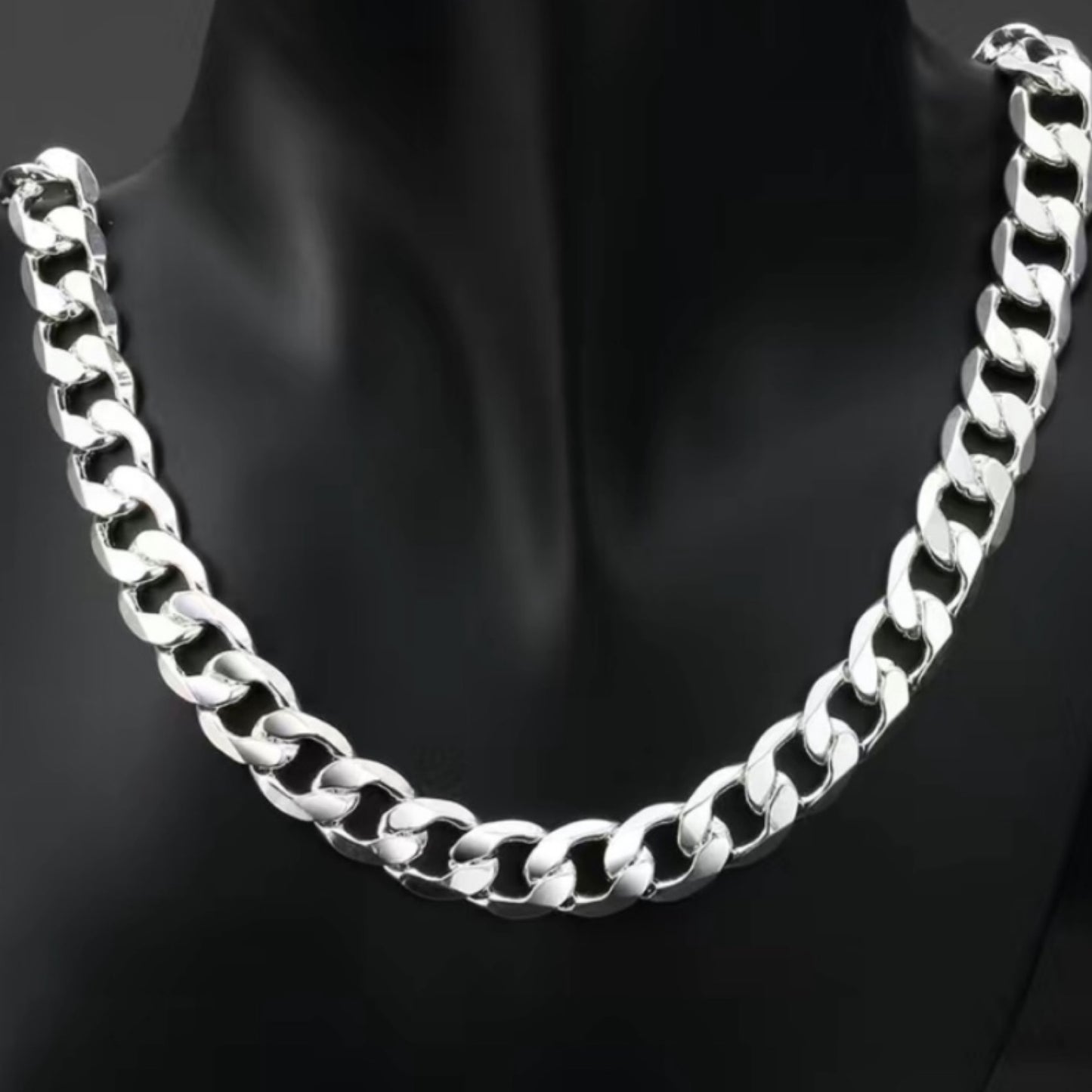 Thick Stainless Steel Curb Chain Necklace