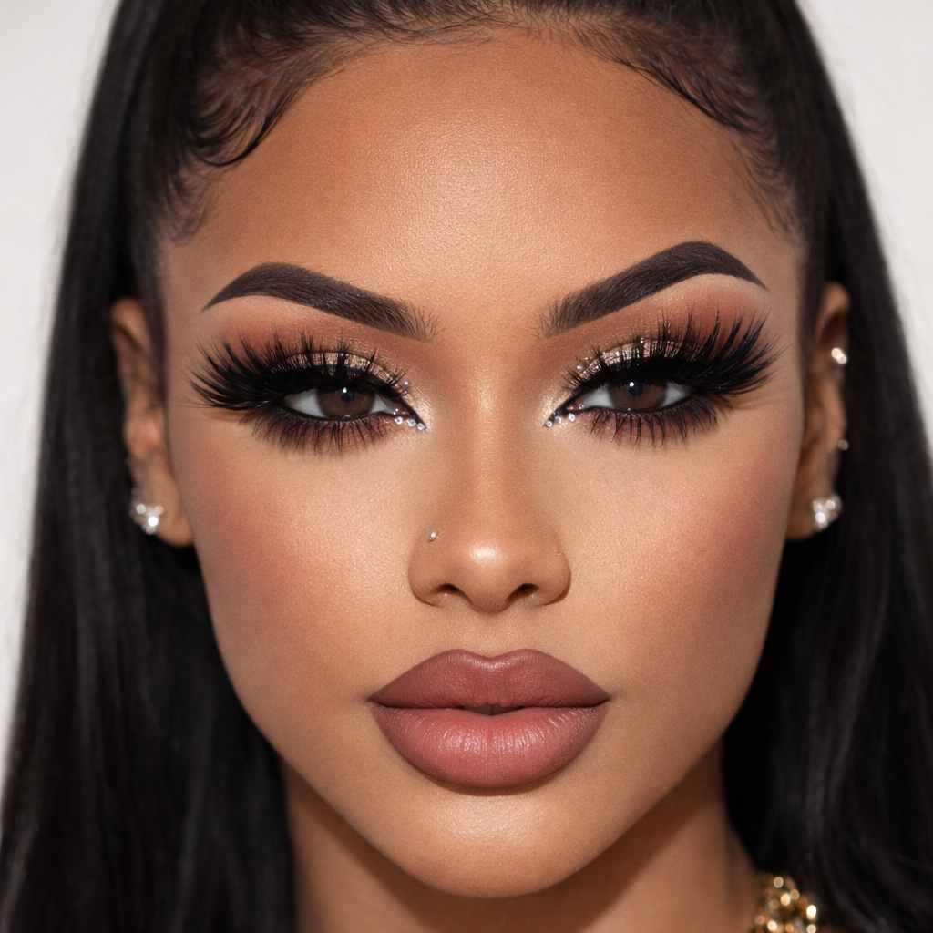 Dramatic Thick Black False Eyelashes – Fluffy Wispy 15–18mm Full Glam Lashes