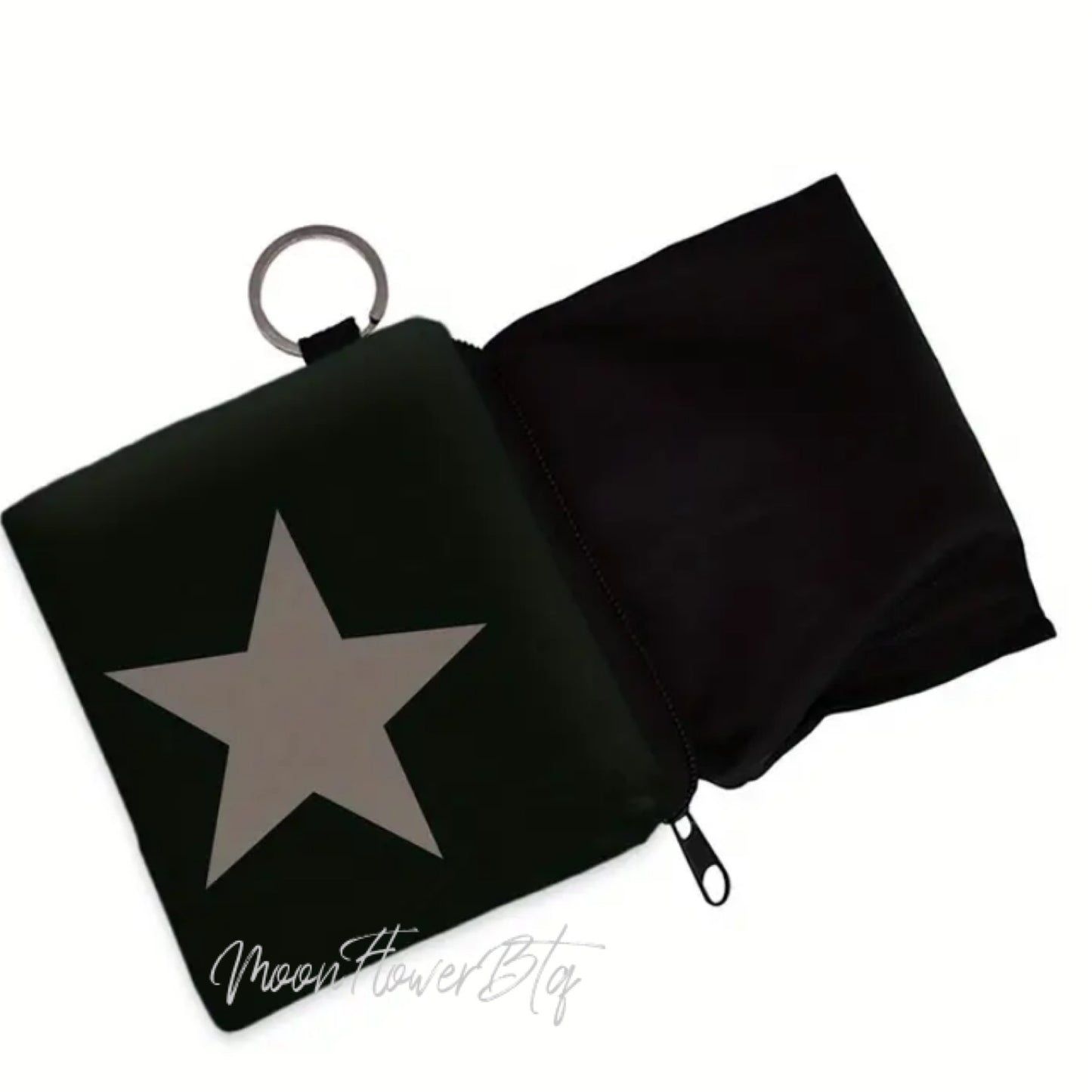 Black Star Coin Purse Card Pouch