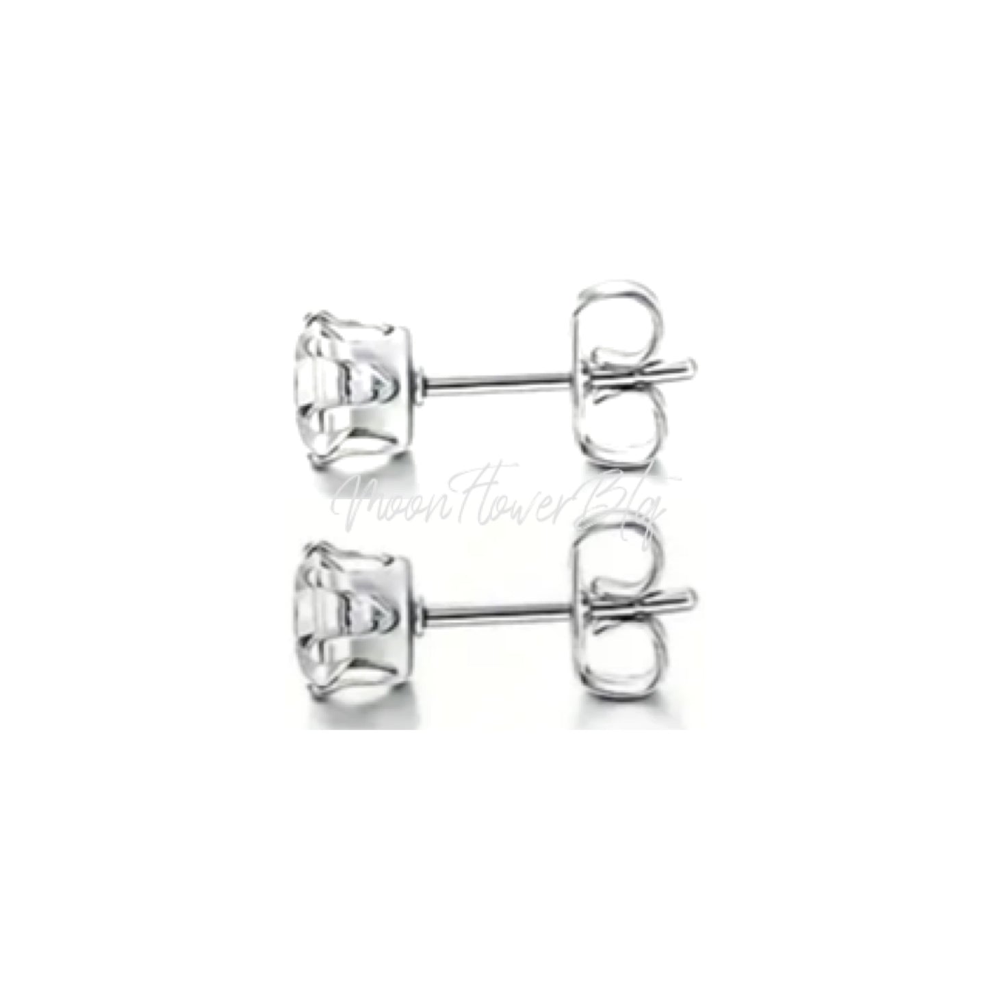 Clear CZ Stud Earrings