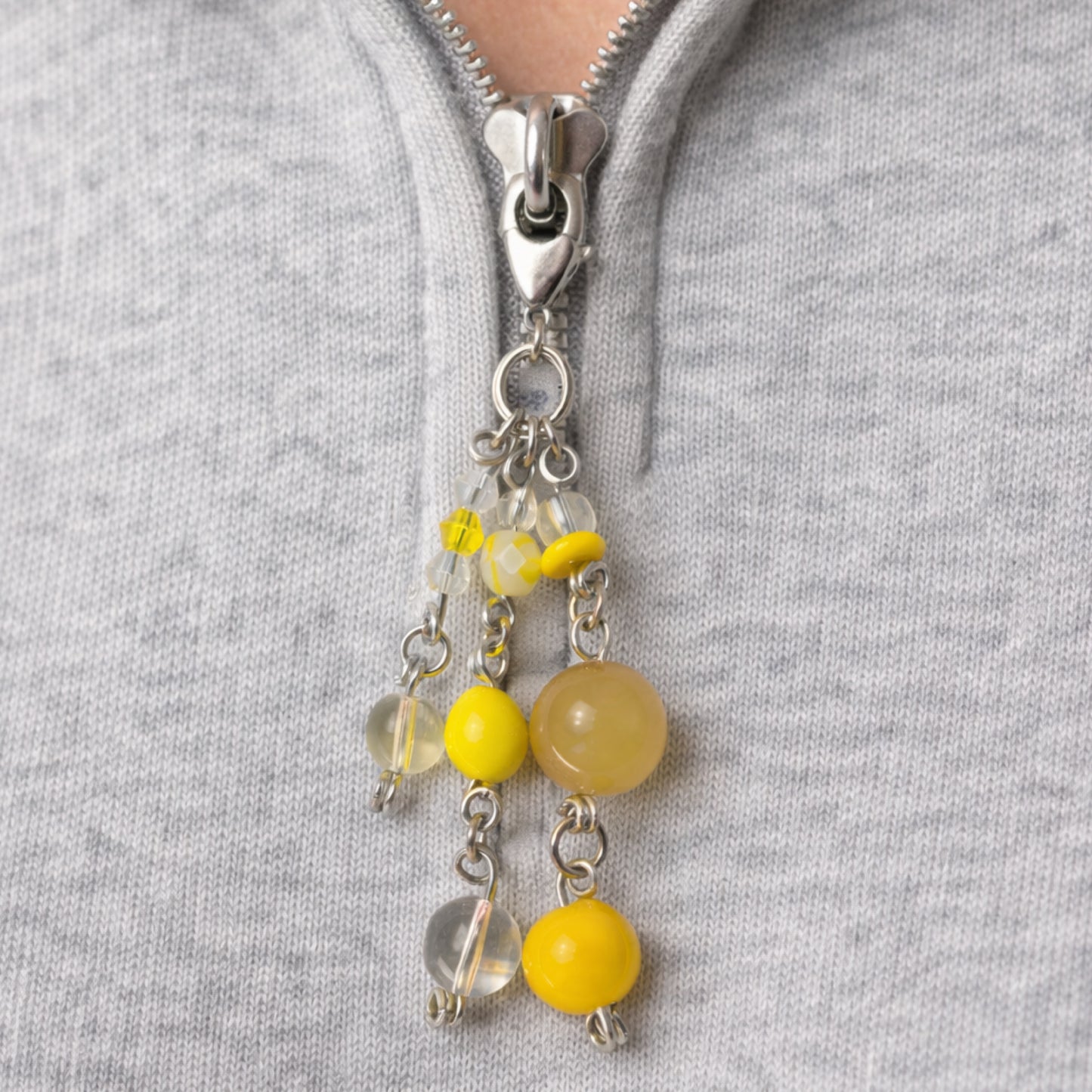 Artisan Glass Bead Charm by Solei Charm Co | Bag Charm Zipper Pull Planner Clip