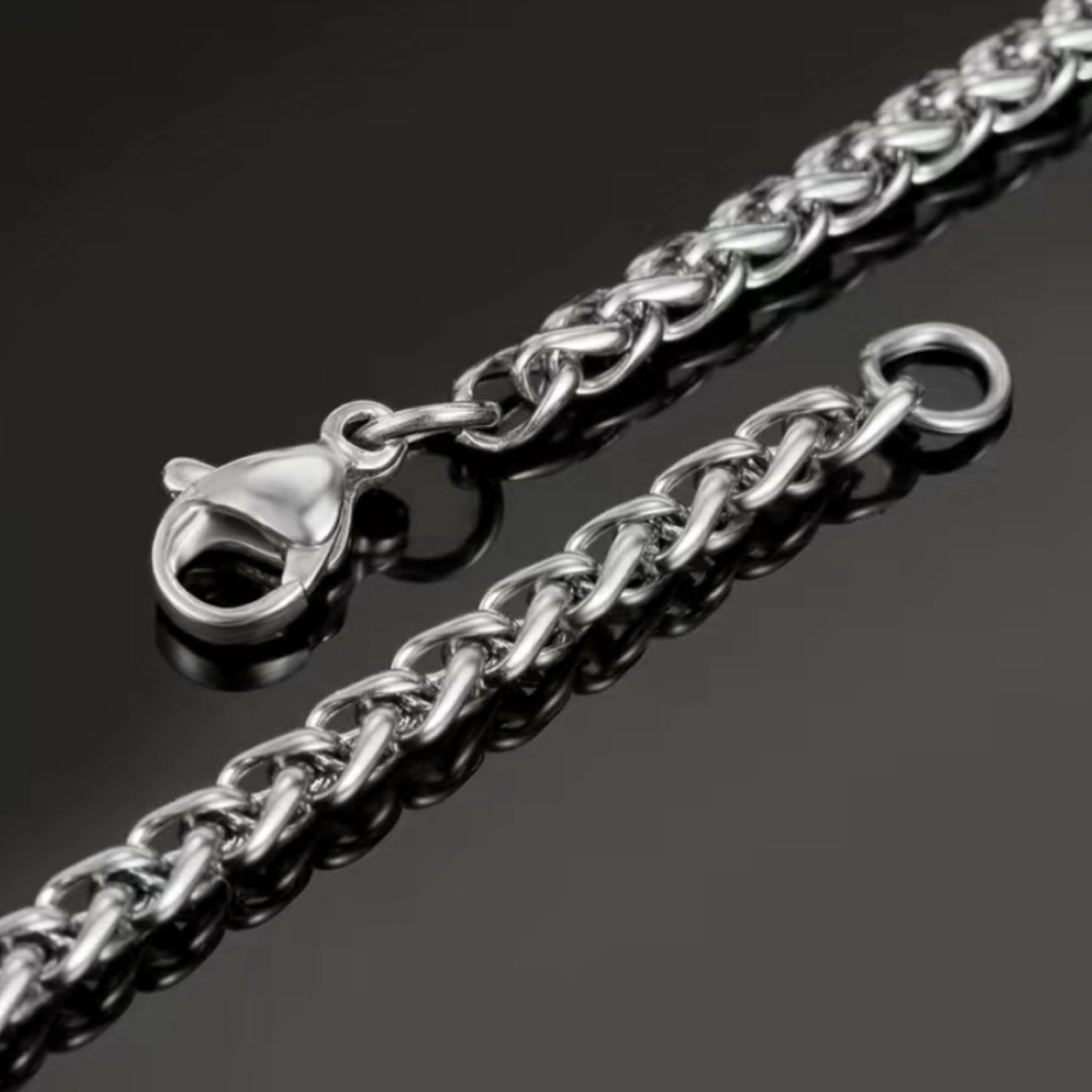 Stainless Steel Keel Wheat Chain Necklace