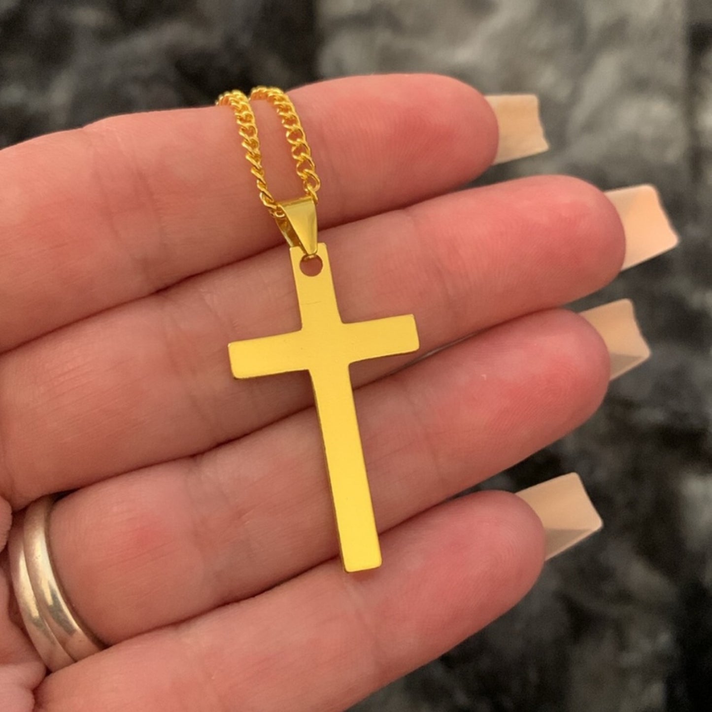 Simple Minimalist Gold Cross Necklace