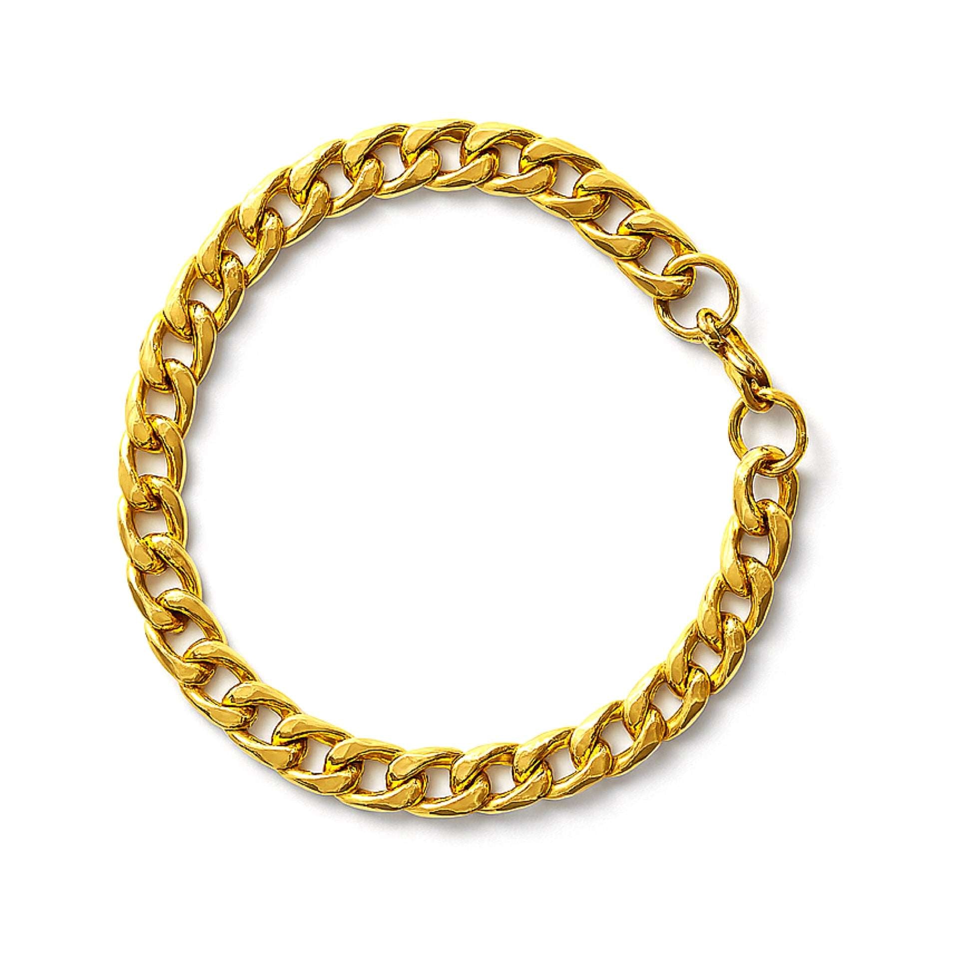 Men’s Gold Cuban Link Chain Bracelet – Classic Polished Style