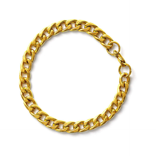 Men’s Gold Cuban Link Chain Bracelet – Classic Polished Style