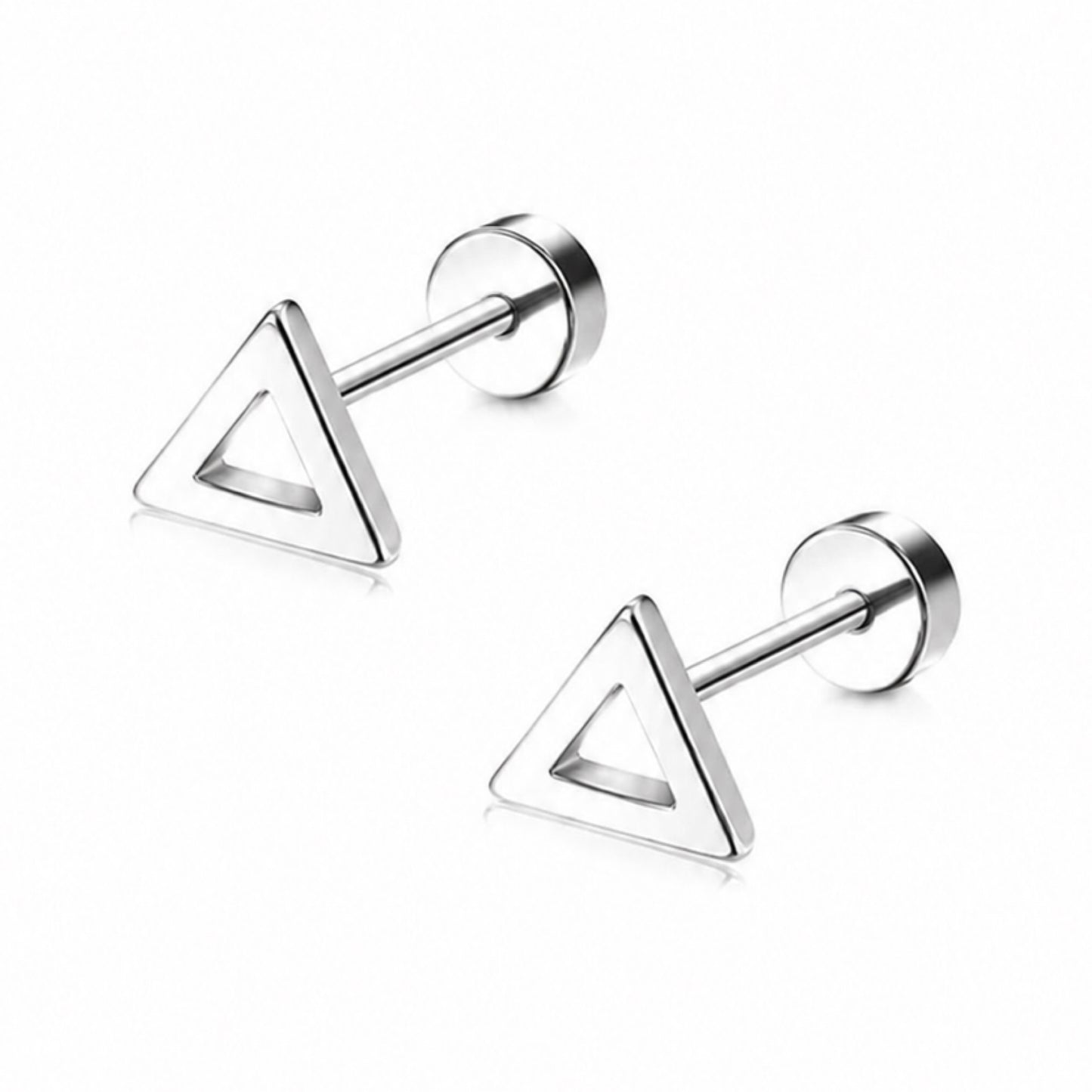 Triangle Flat Back Stud Earrings