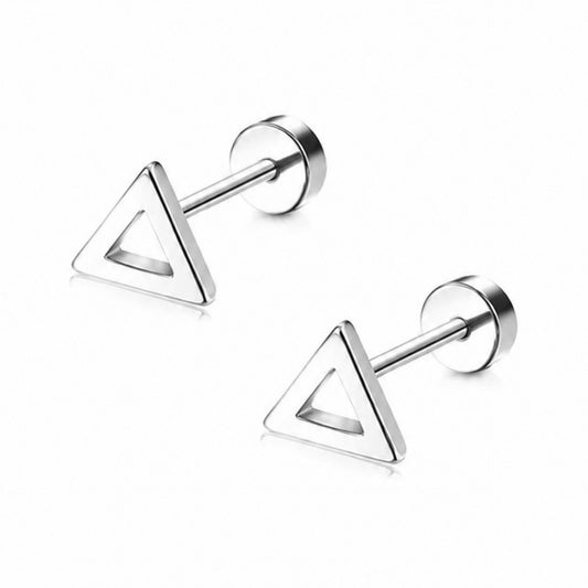 Triangle Flat Back Stud Earrings