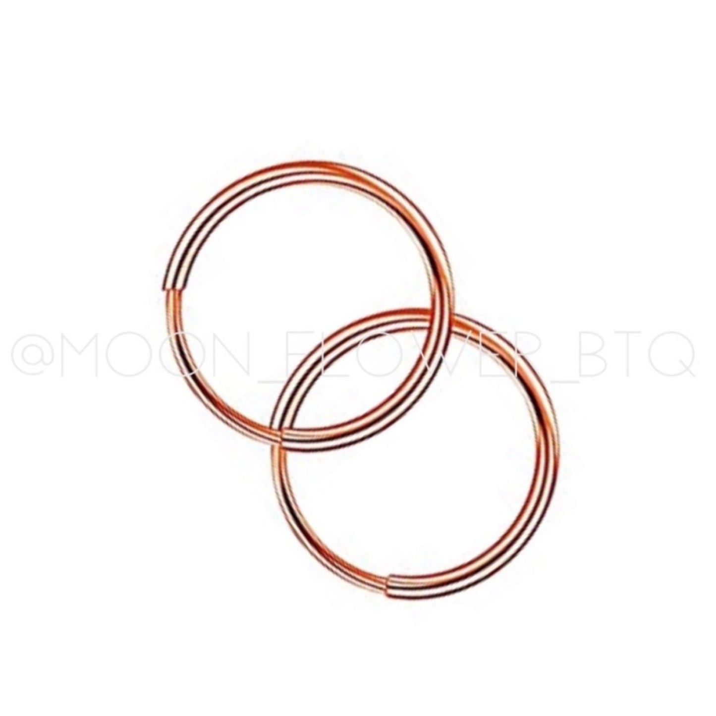 Tiny Rose Gold Hoop Earrings 12mm