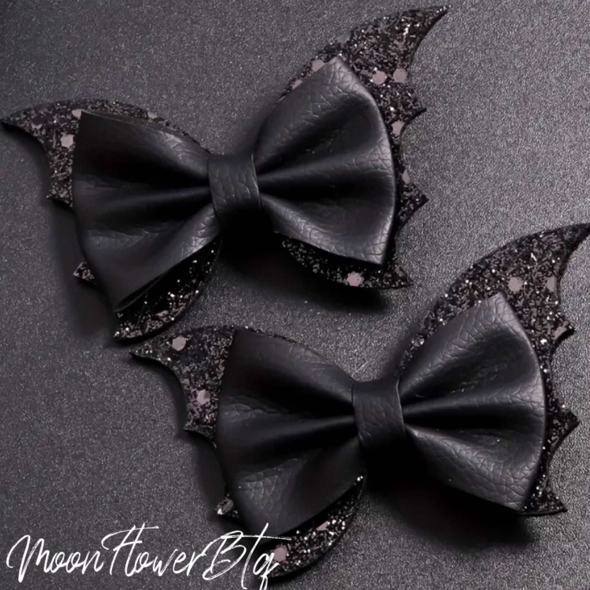 Black Bat Wing Hair Clips