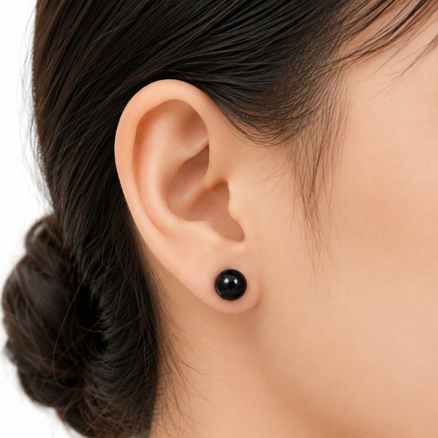 Black Stainless Steel Barbell Earrings – 18G 5mm
