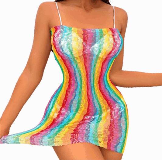 rainbow mesh fishnet dress Amazon.com: Fishnet Dress Women Sexy Rainbow Lingerie Fishnet Body Suit Bodystocking Bikini Cover Up Clubwear Rave Bodysuit Festival Outfits For Women Stripper Outfits Snake Tights Mesh Dresses #a one size: Clothing, Shoes