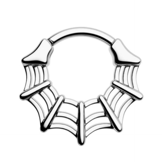 Spider Web Septum Ring Clicker