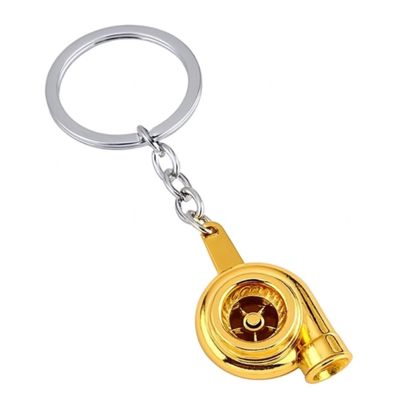 Gold Automotive Car Turbocharger Keychain Key Ring