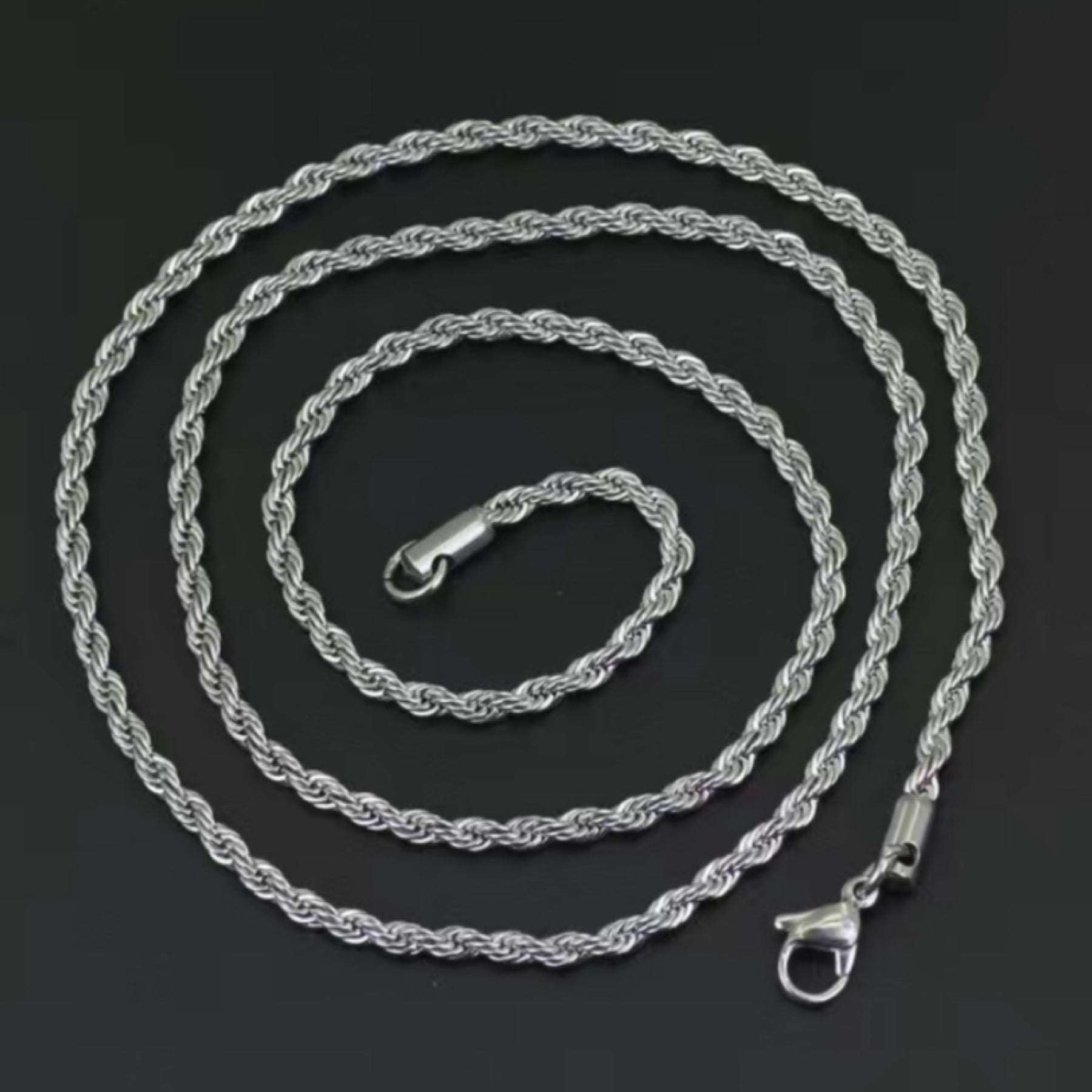 Stainless Steel Rope Chain Style Necklace