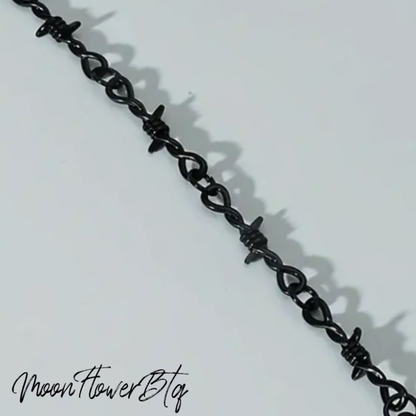 Black Barbed Wire Chain Bracelet