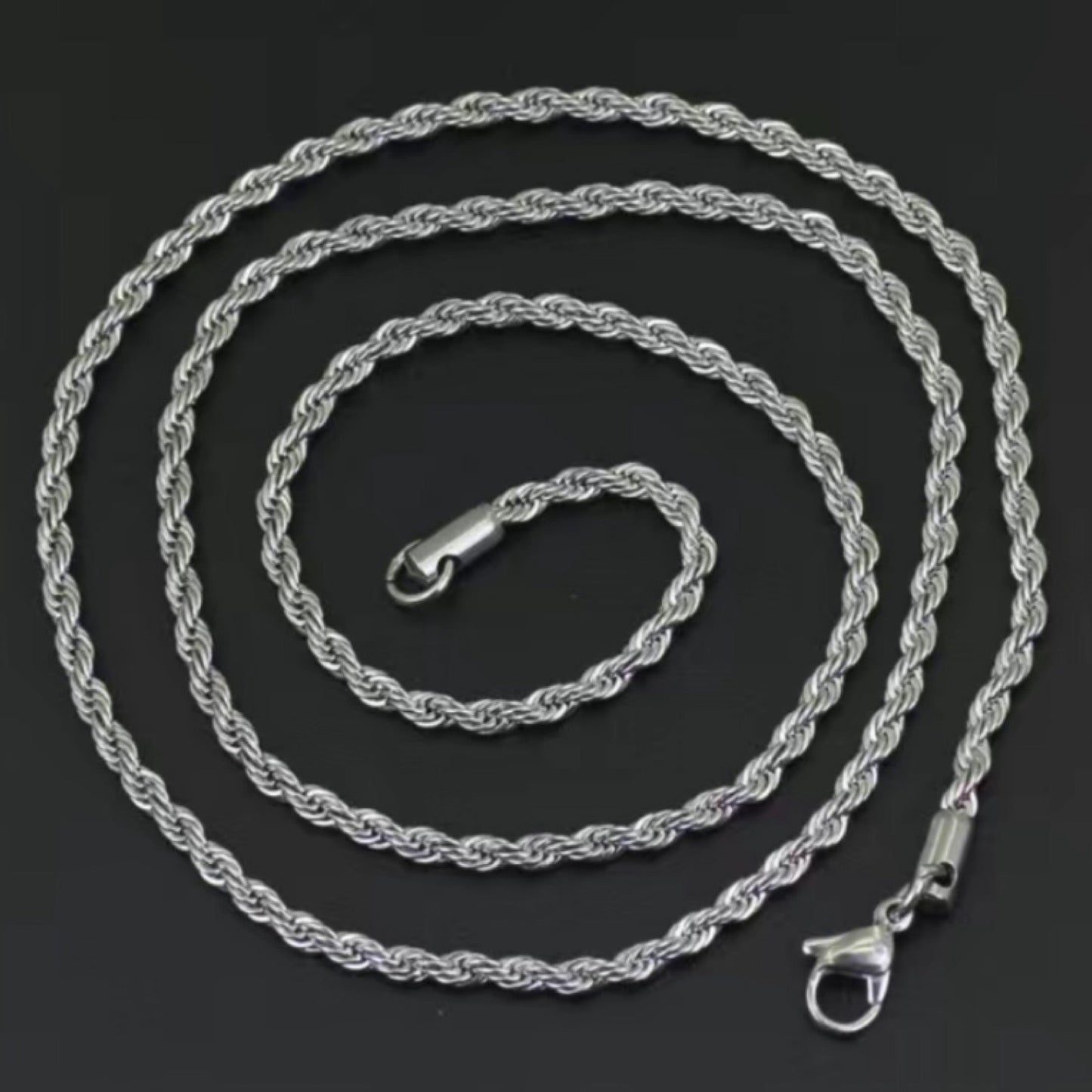 Stainless Steel Rope Chain Style Necklace