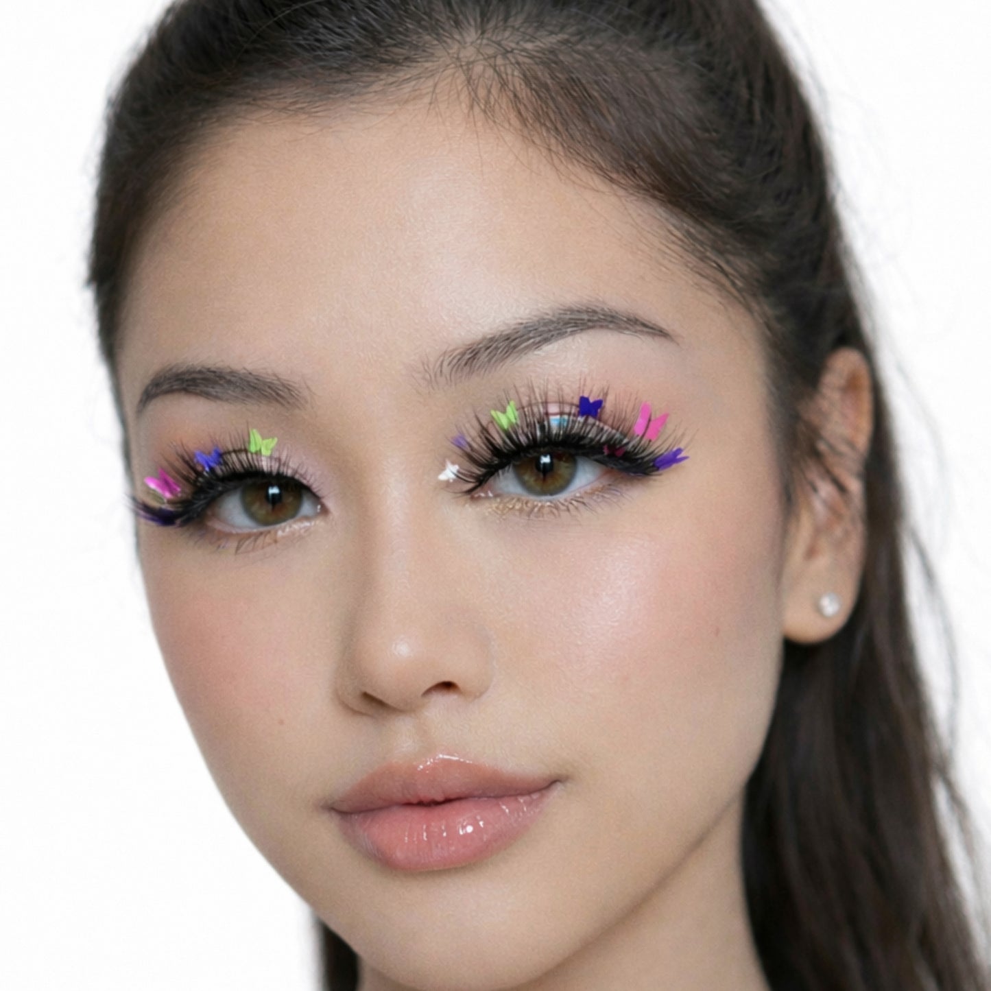 Butterfly Confetti Faux Mink Eyelashes – Colorful Festival Glam Lashes