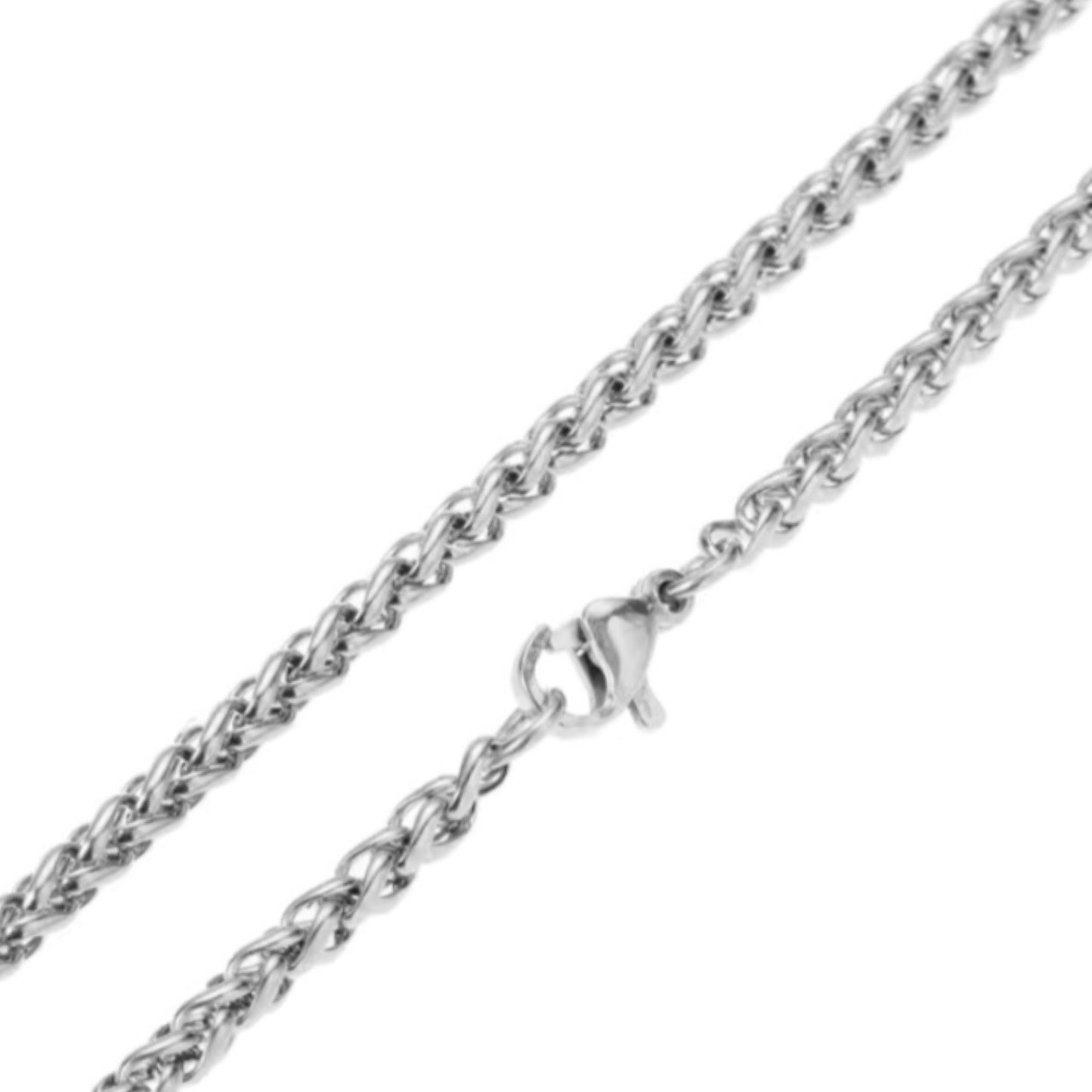 Stainless Steel Keel Wheat Chain Necklace