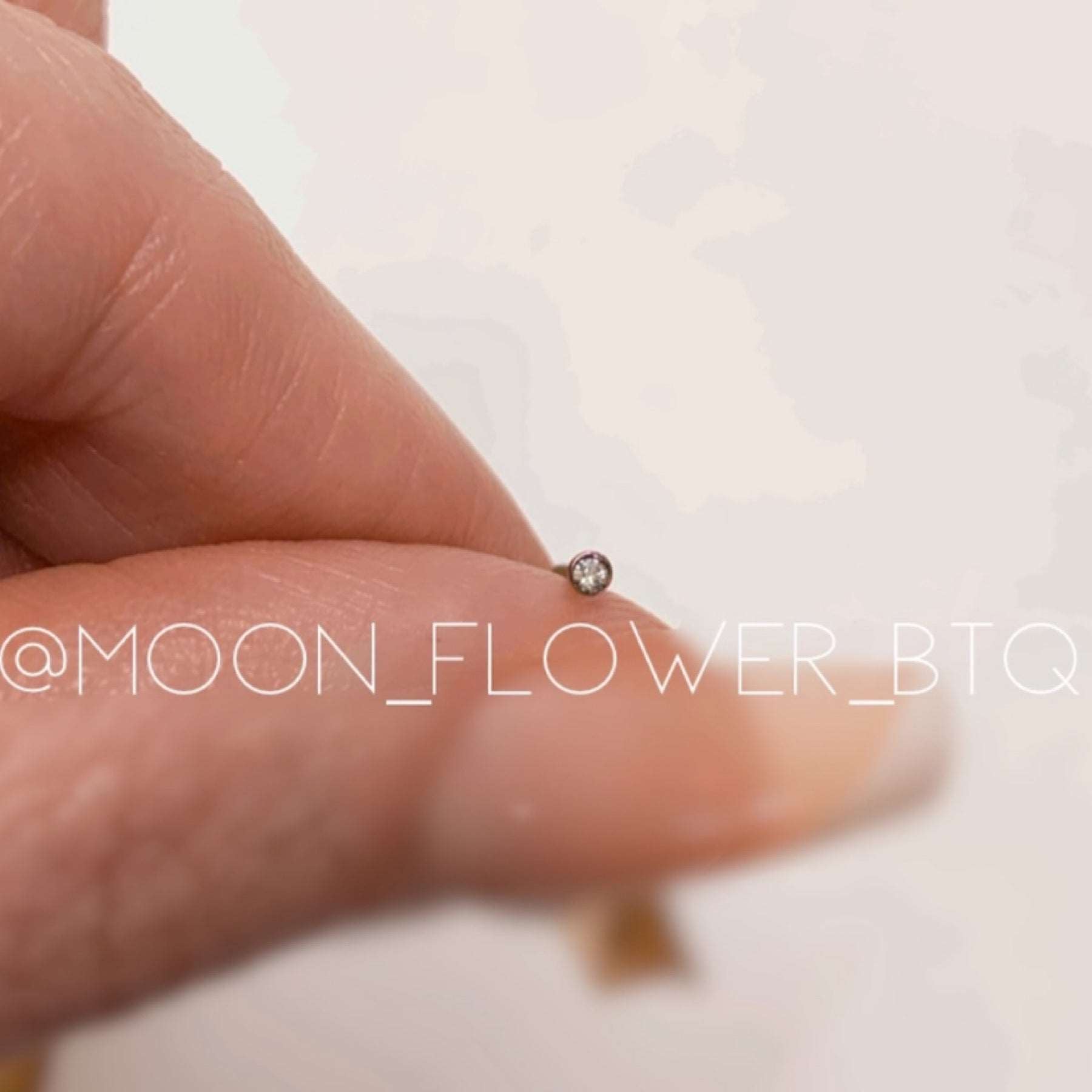 Rainbow CZ Hook Screw Nose Ring