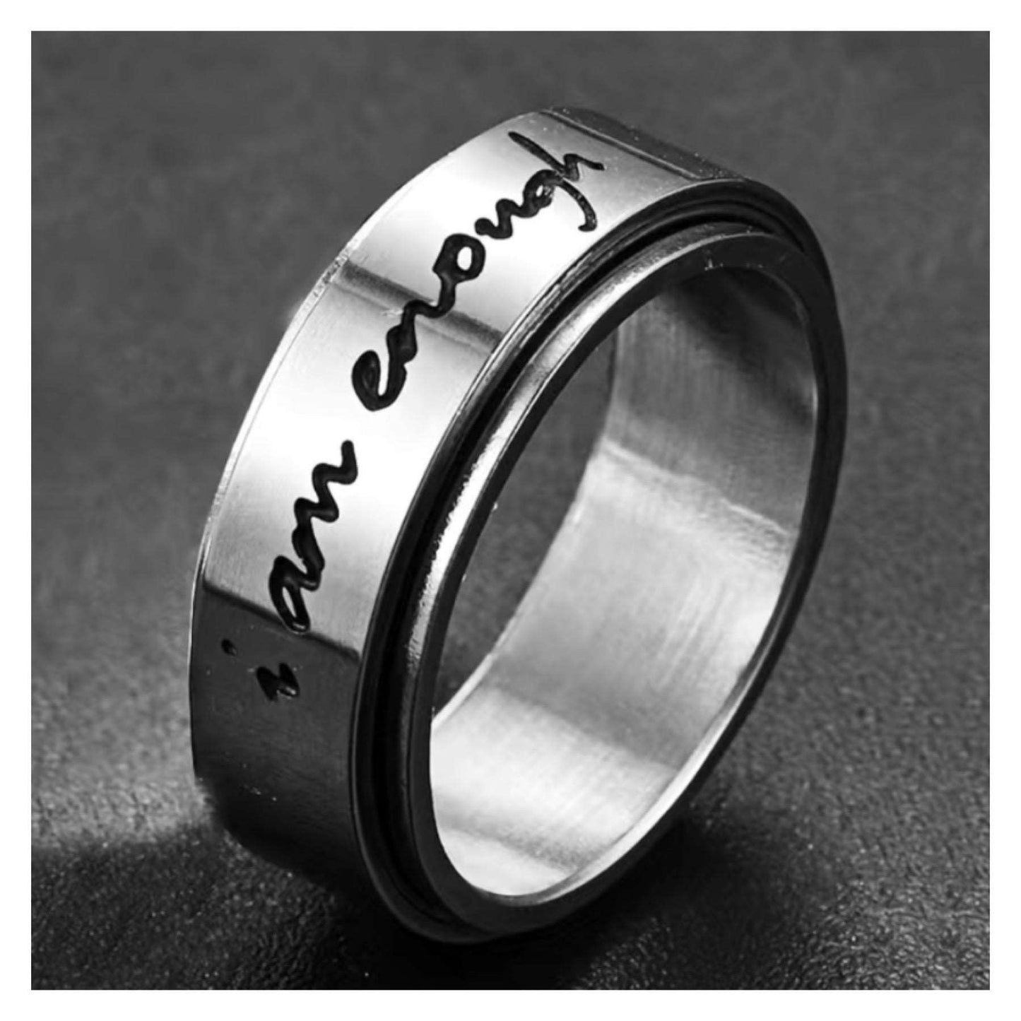 I am Enough Anxiety Fidget Spinner Ring