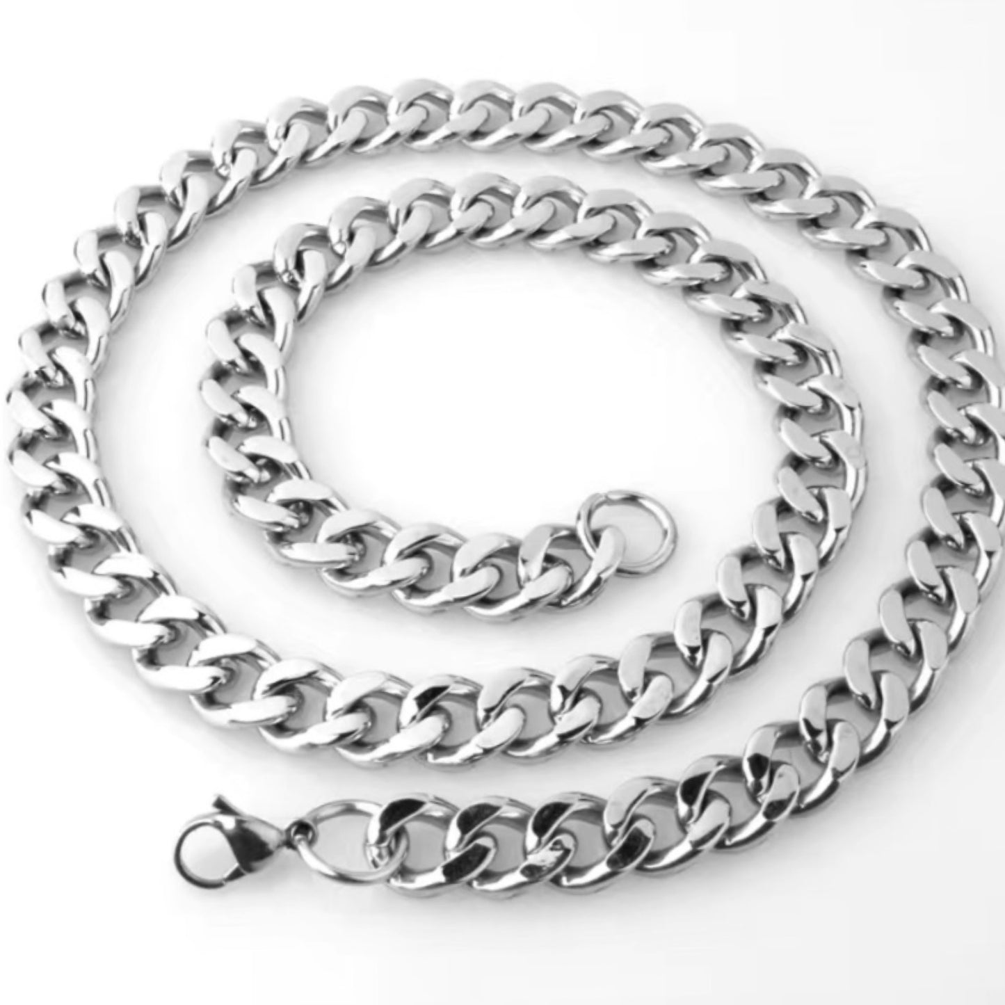 Super Thick Stainless Steel Cuban Chain Hip Hop Style Necklace