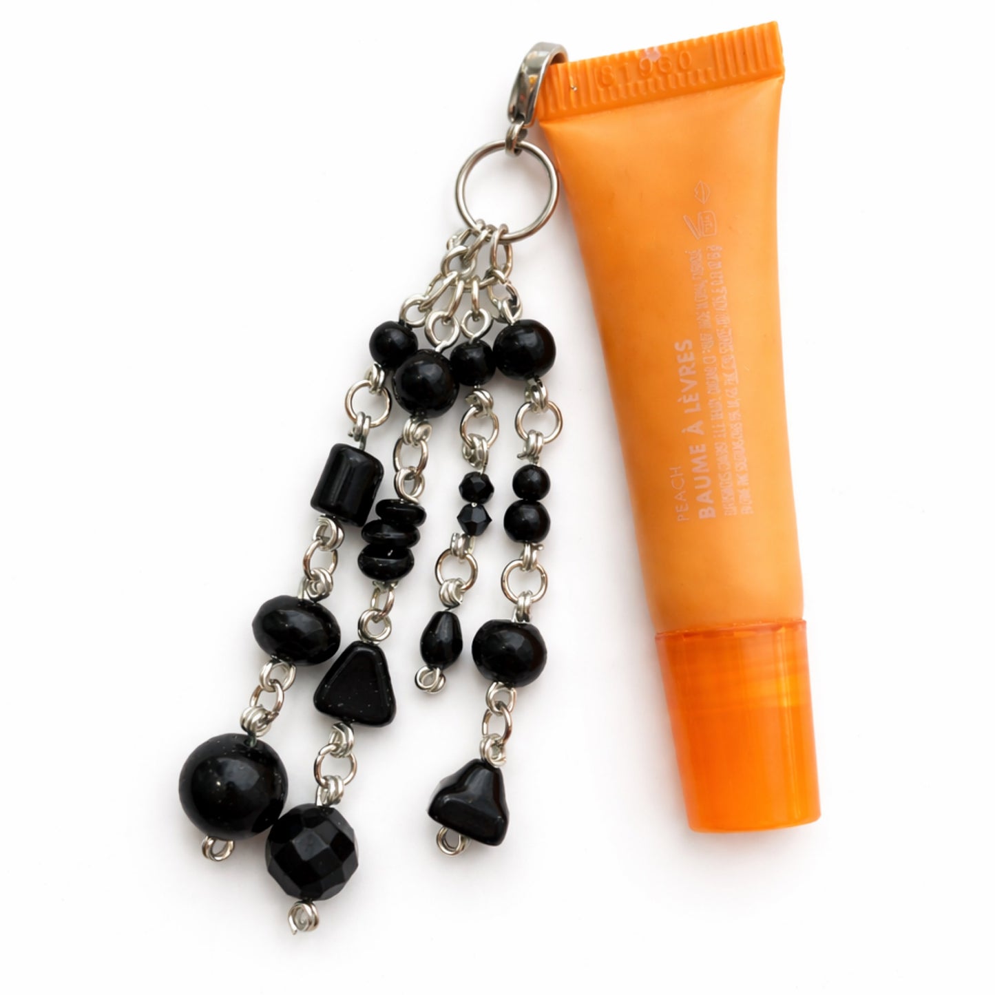 Black Beaded Charm - Keychain Bag Charm Zipper Pull