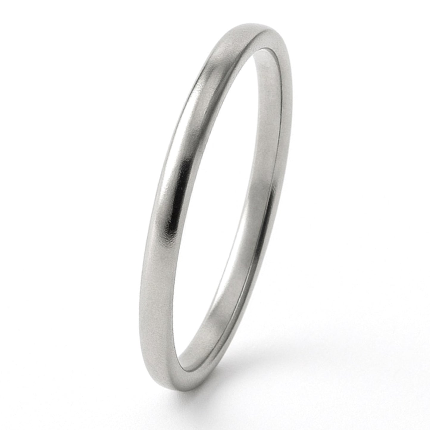 Minimal Stainless Steel Thin Band Ring – Stackable Silver Ring