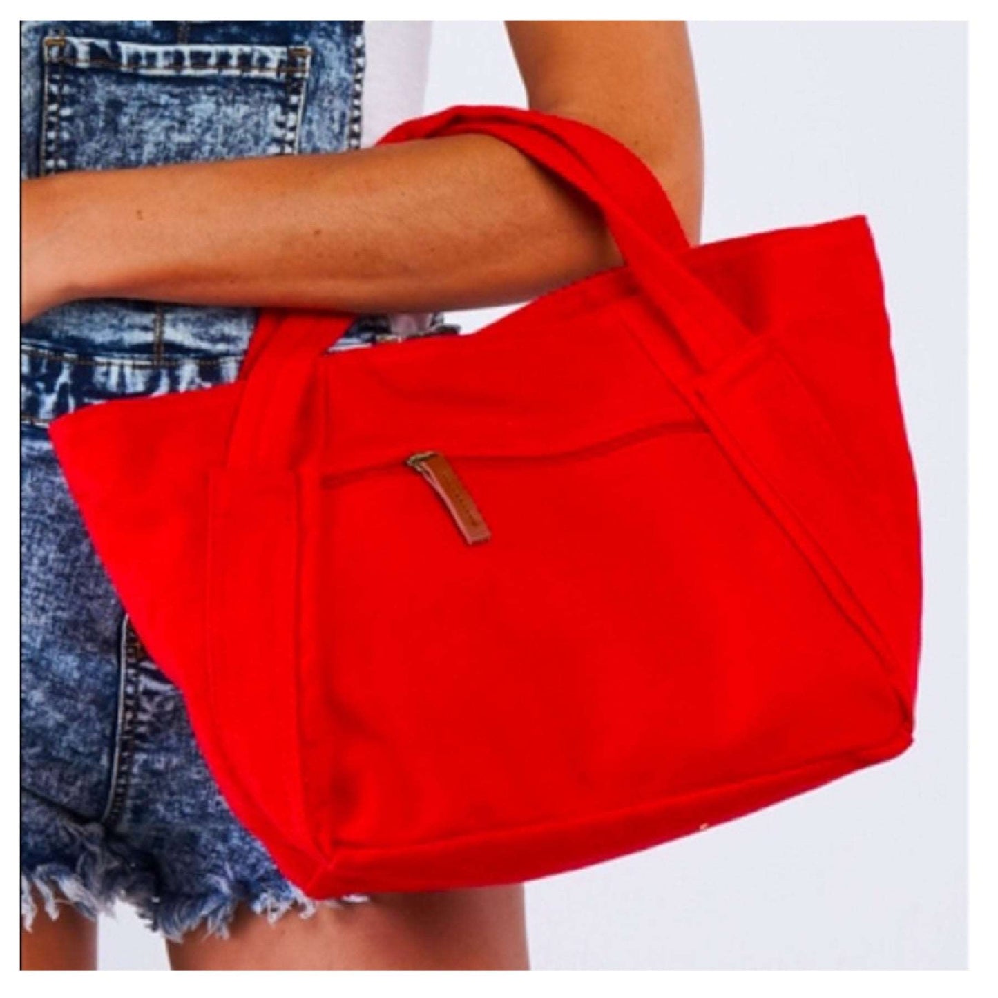 Small Red Tote Bag