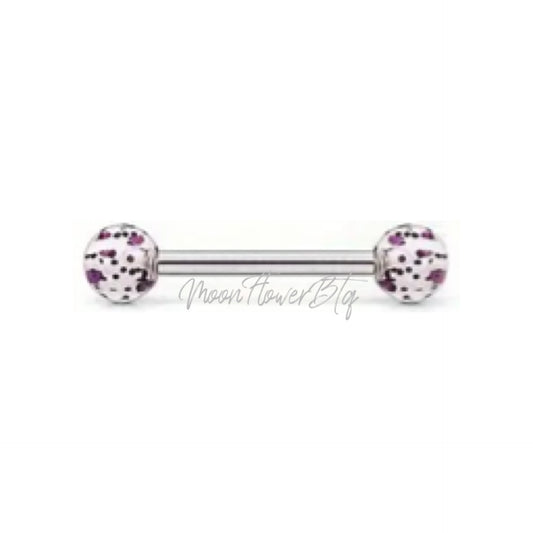 Purple Sparkle Acrylic Tongue Ring