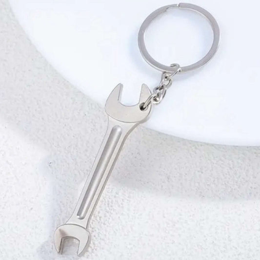 Silver Metal Wrench Keychain