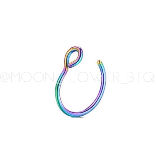 Rainbow Loop Fixed Hoop Nose Ring