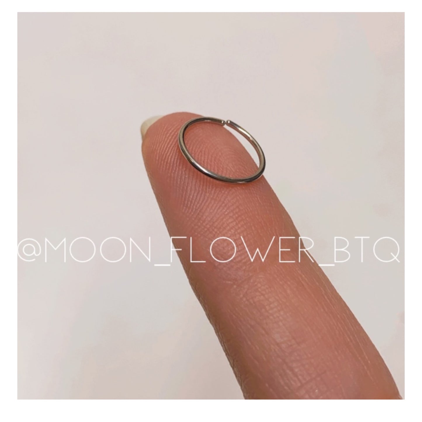 Silver Fixed Hoop Nose Ring