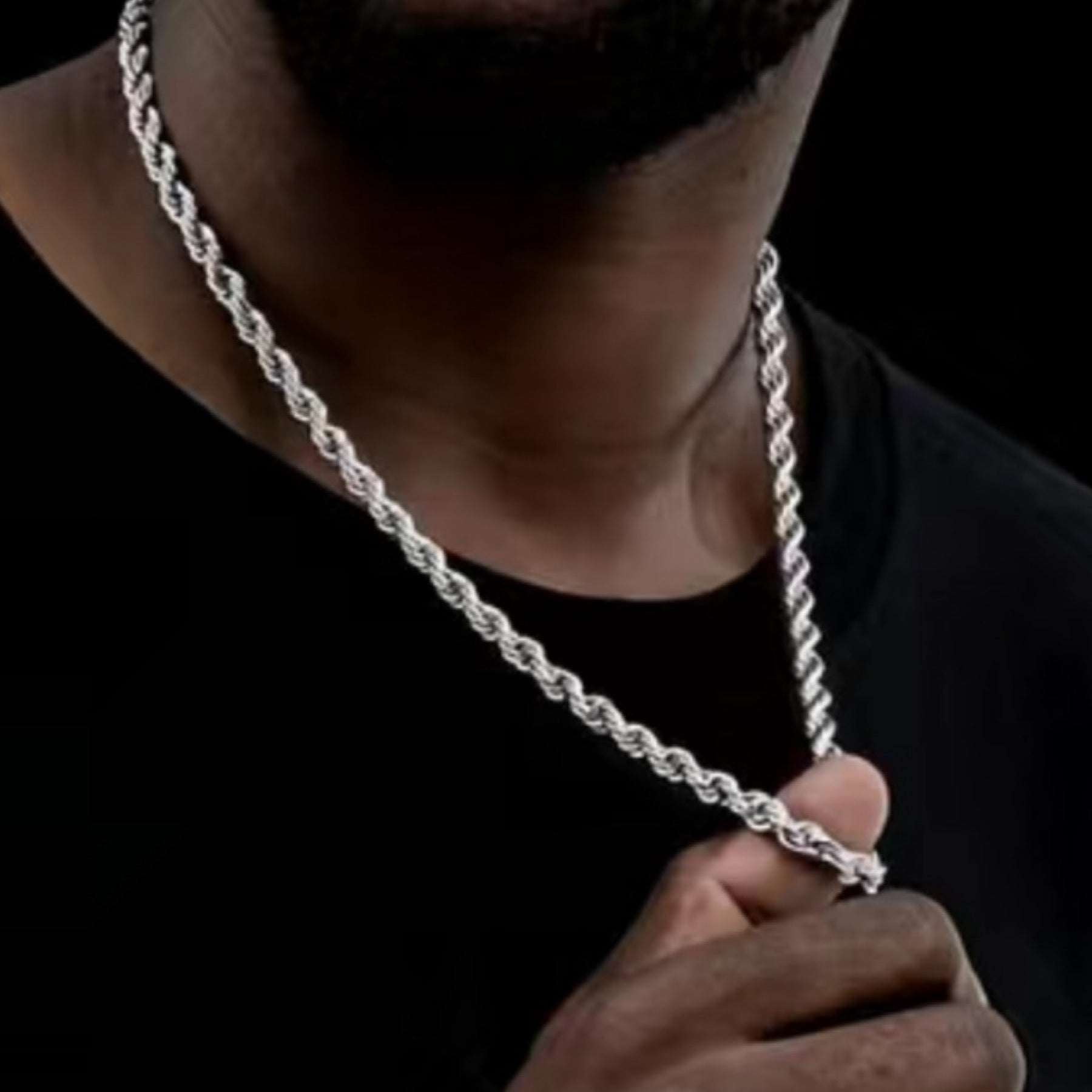 Stainless Steel Rope Chain Style Necklace