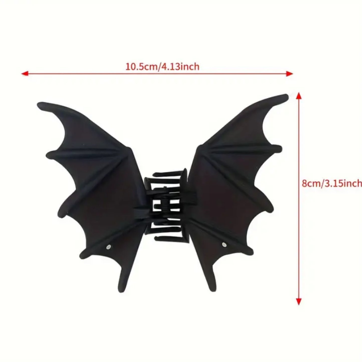 Black Bat Wing Hair Claw Clip