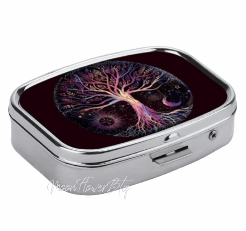 Tree of Darkness Pill Case Travel Container