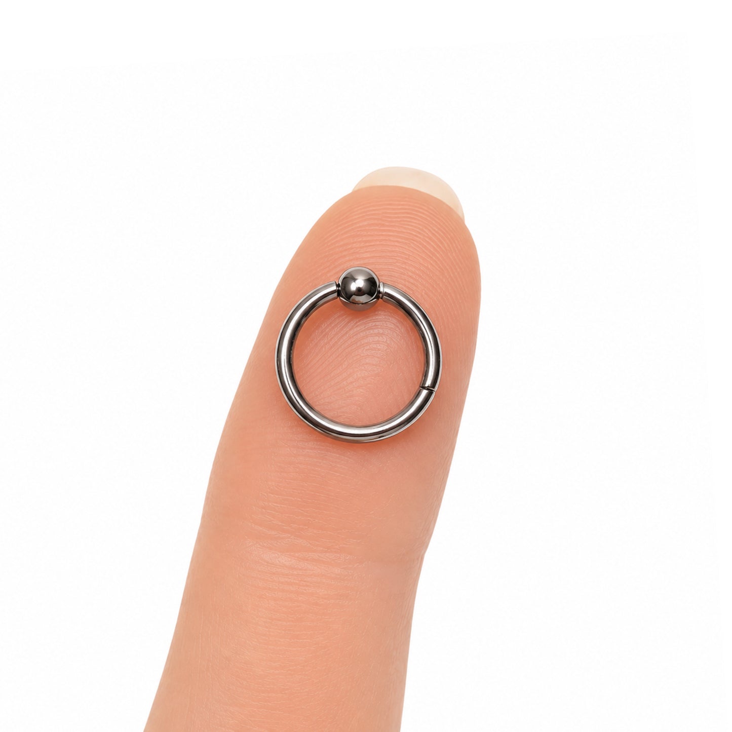 Clear CZ Clicker Hoop Ring