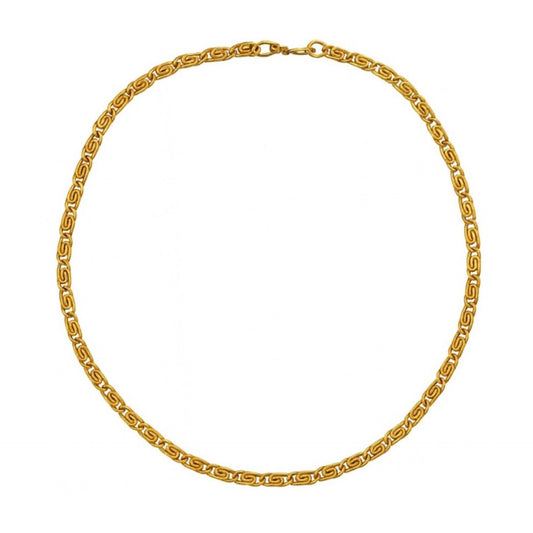 Gold Byzantine Chain Necklace | 20” 3.5mm Link | Statement Layering Jewelry