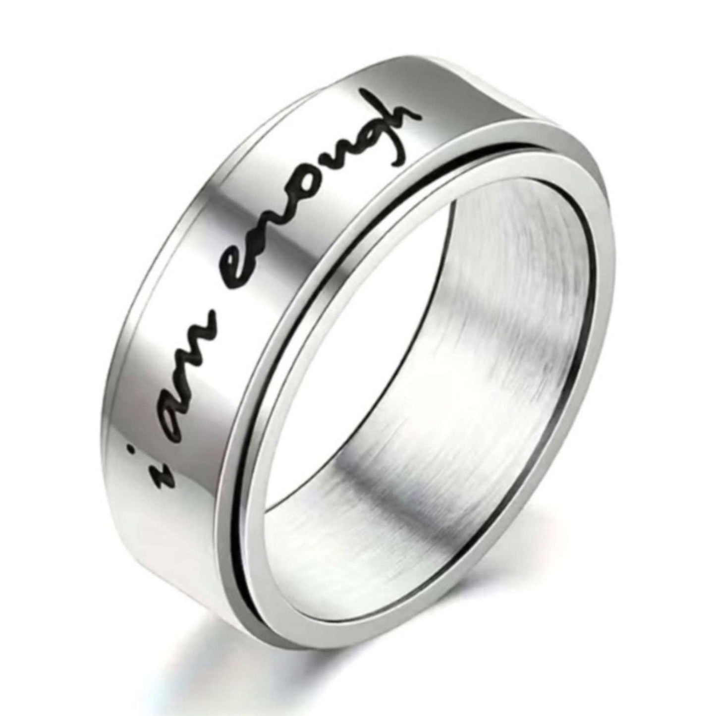 I am Enough Anxiety Fidget Spinner Ring