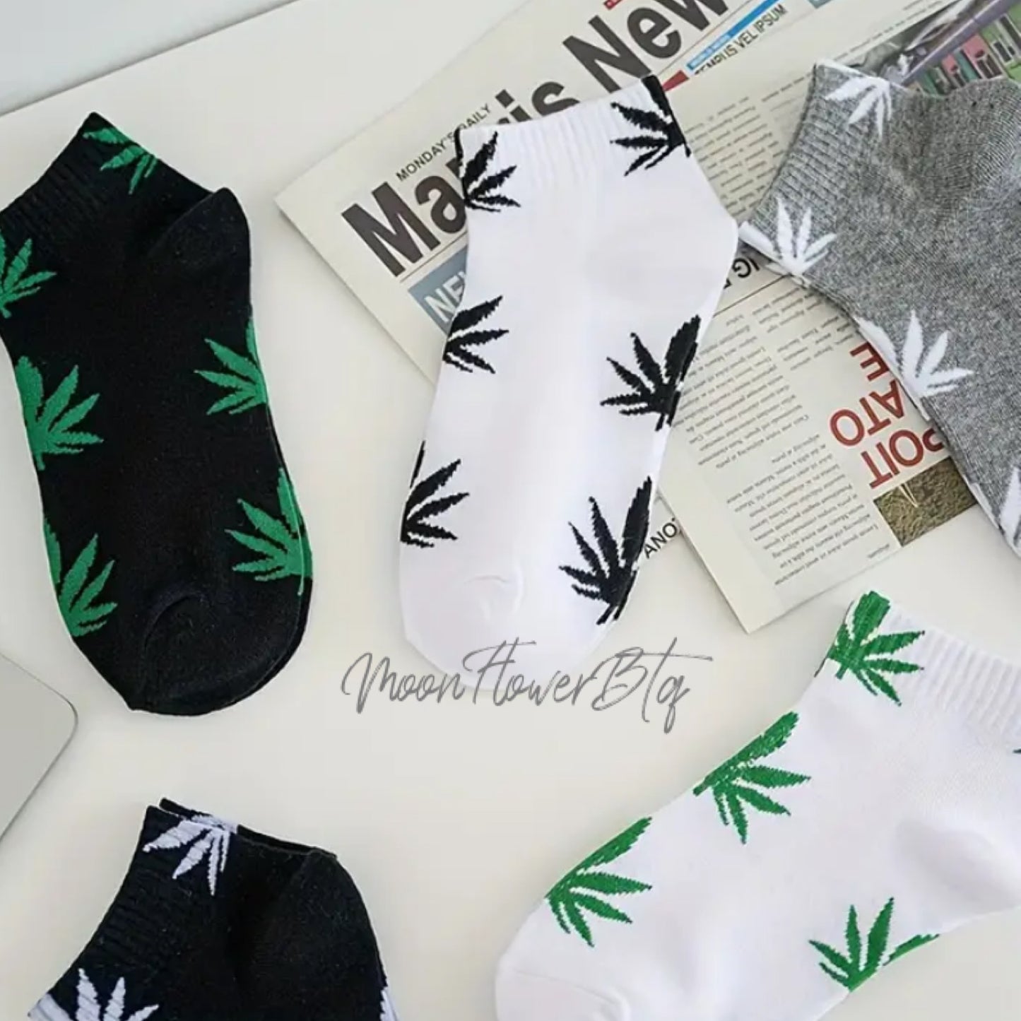 Pot Leaf Socks Set - 5 Pairs