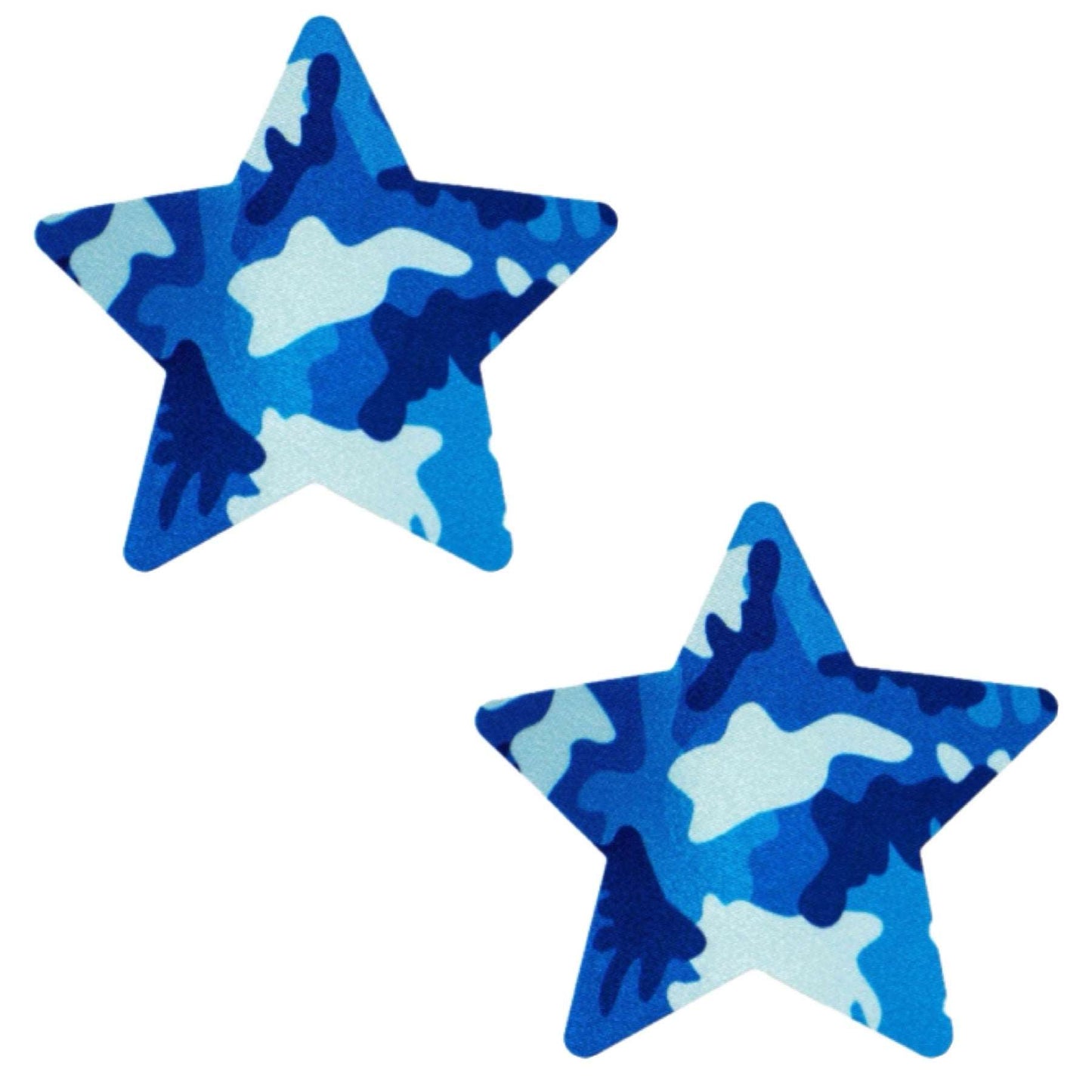 Blue Camo Star Breast Petal Pasties