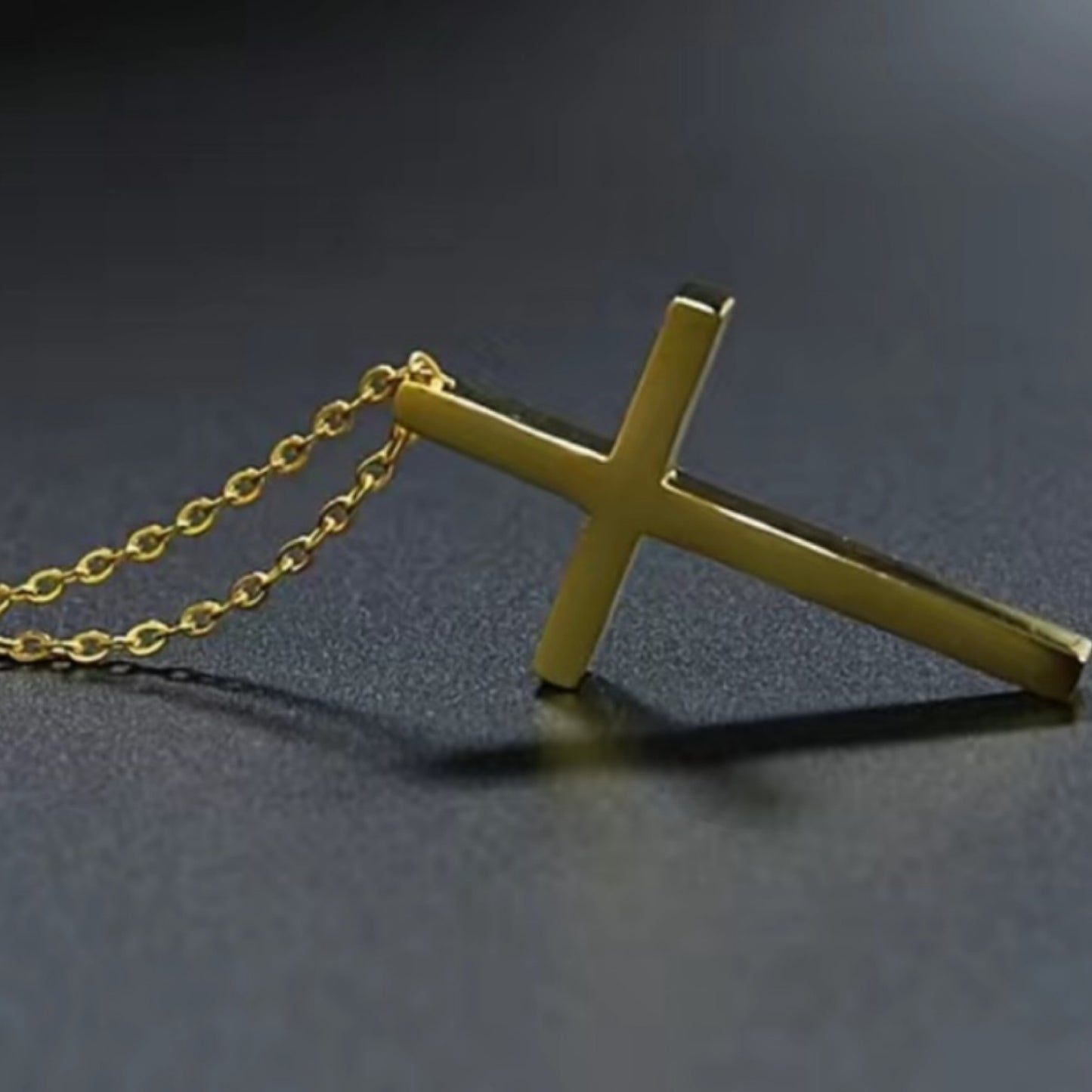 Simple Minimalist Gold Cross Necklace