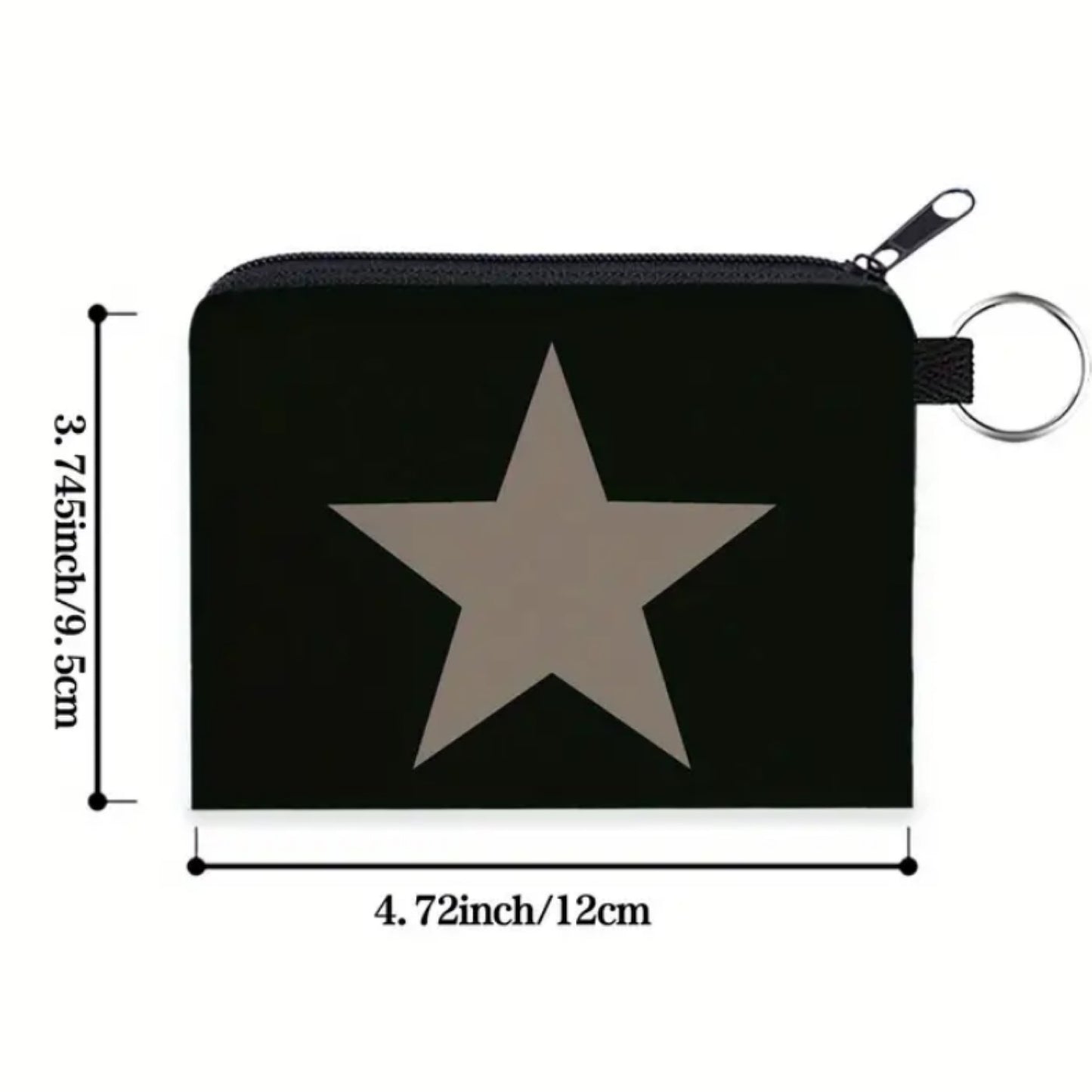 Black Star Coin Purse Card Pouch