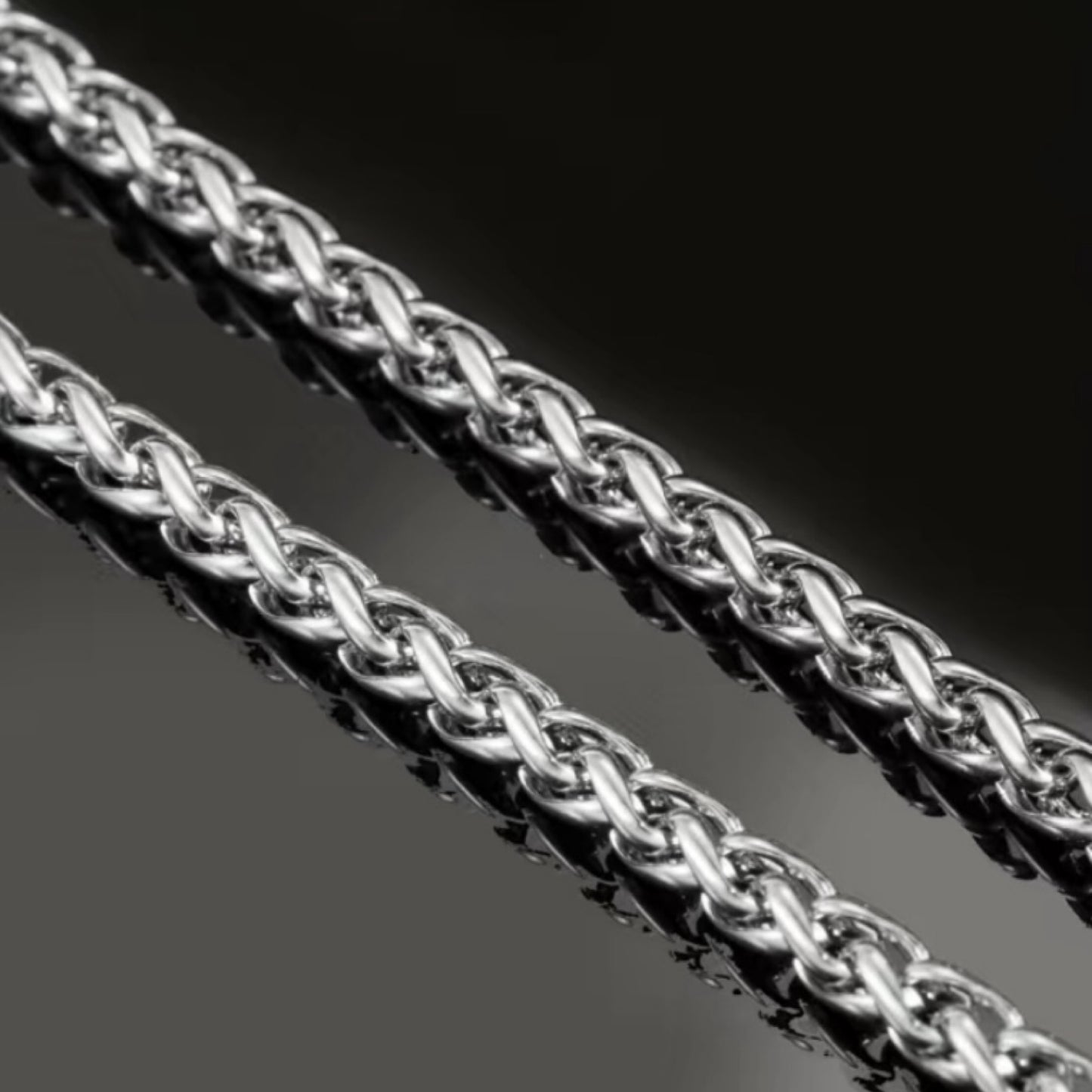 Stainless Steel Keel Wheat Chain Necklace