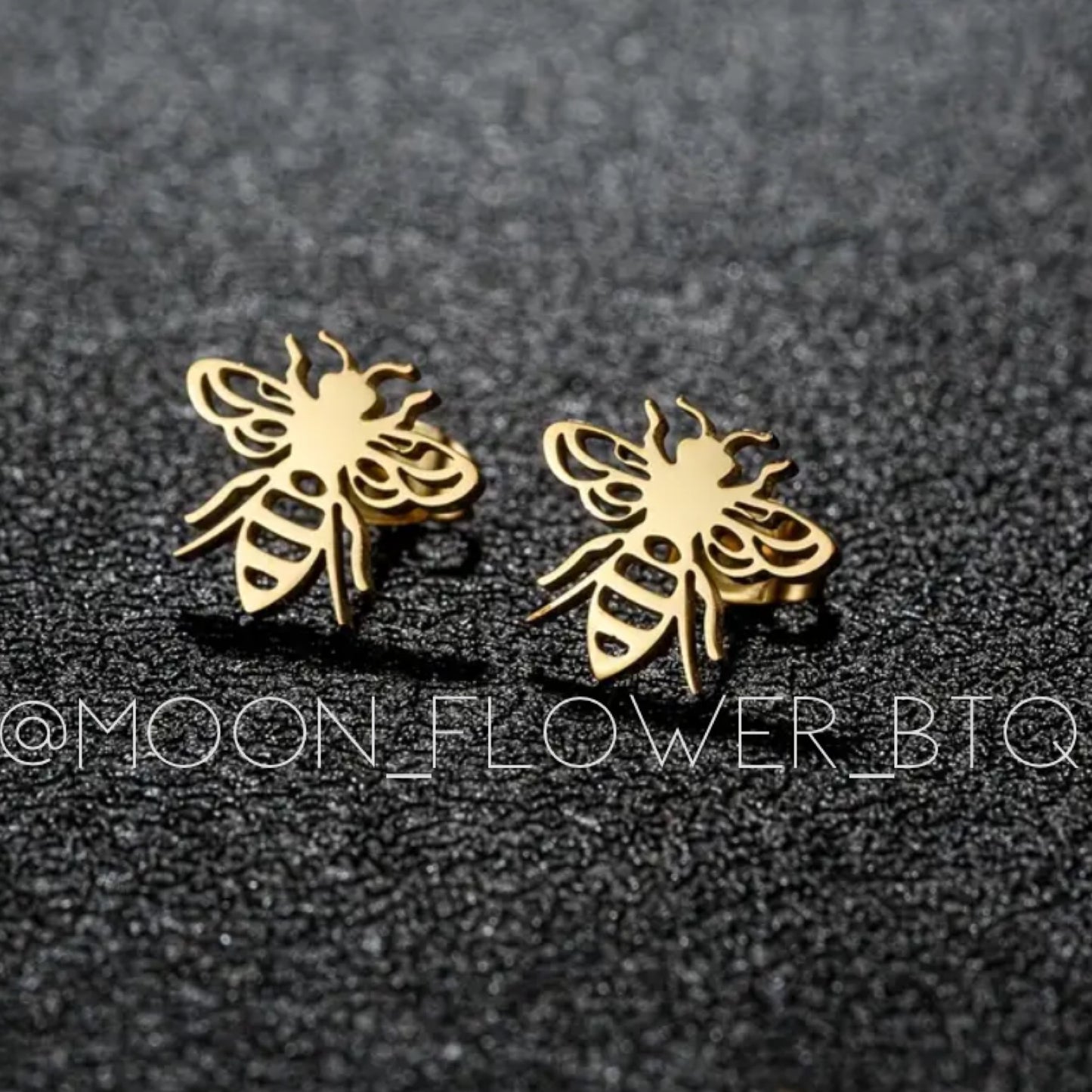 Tiny Honey Bee Stud Earrings