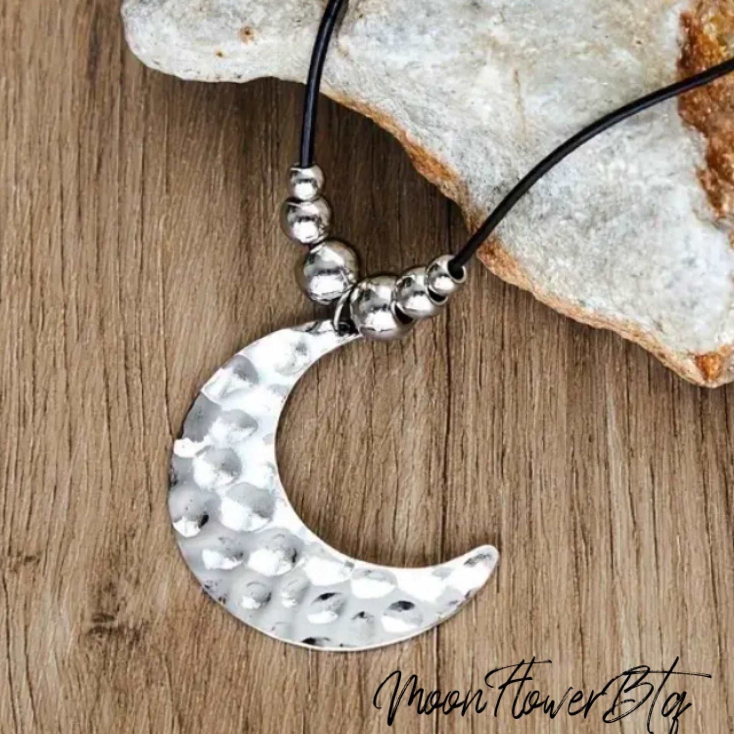 Vintage Boho Moon Pendant Necklace