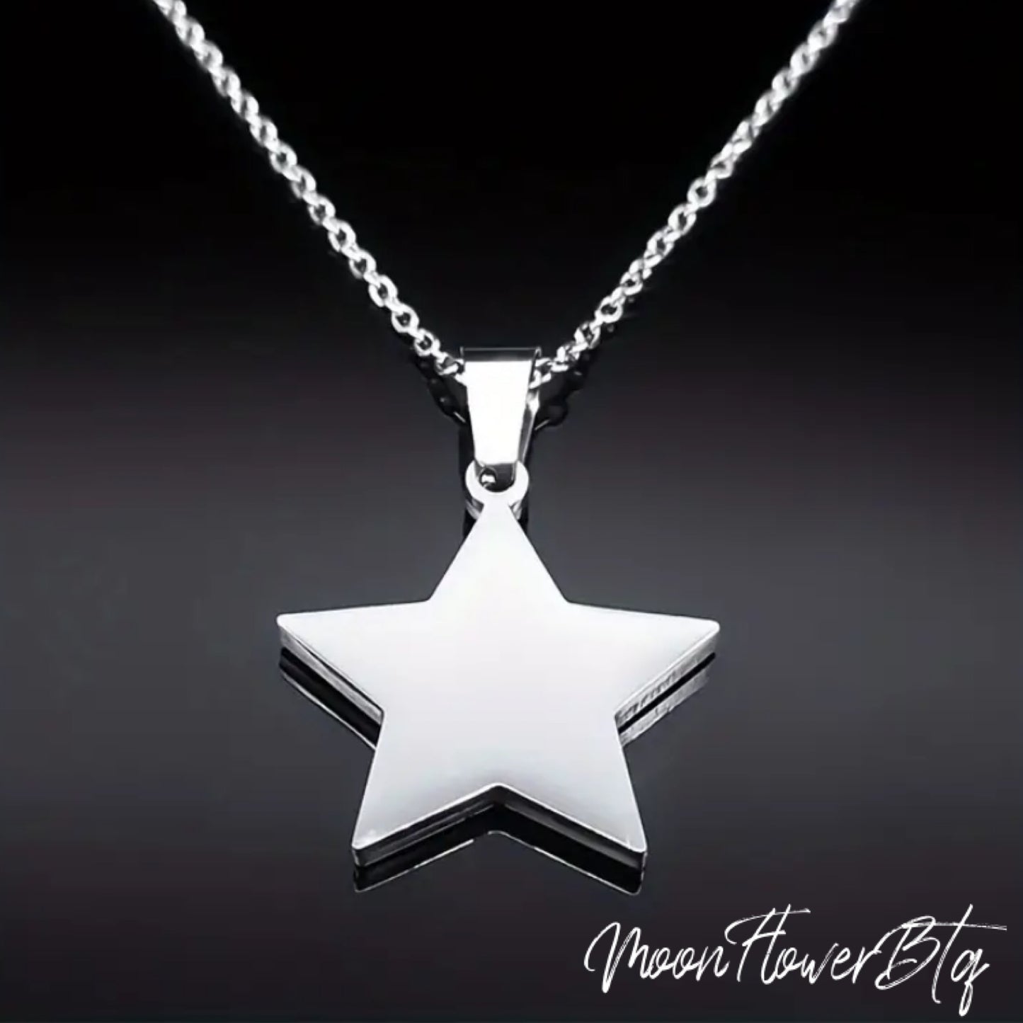 Silver Shell Star Pendant Necklace