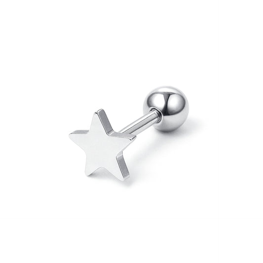 Stainless Steel Star Cartilage Earring 16G | Helix, Tragus, Conch Piercing Jewelry
