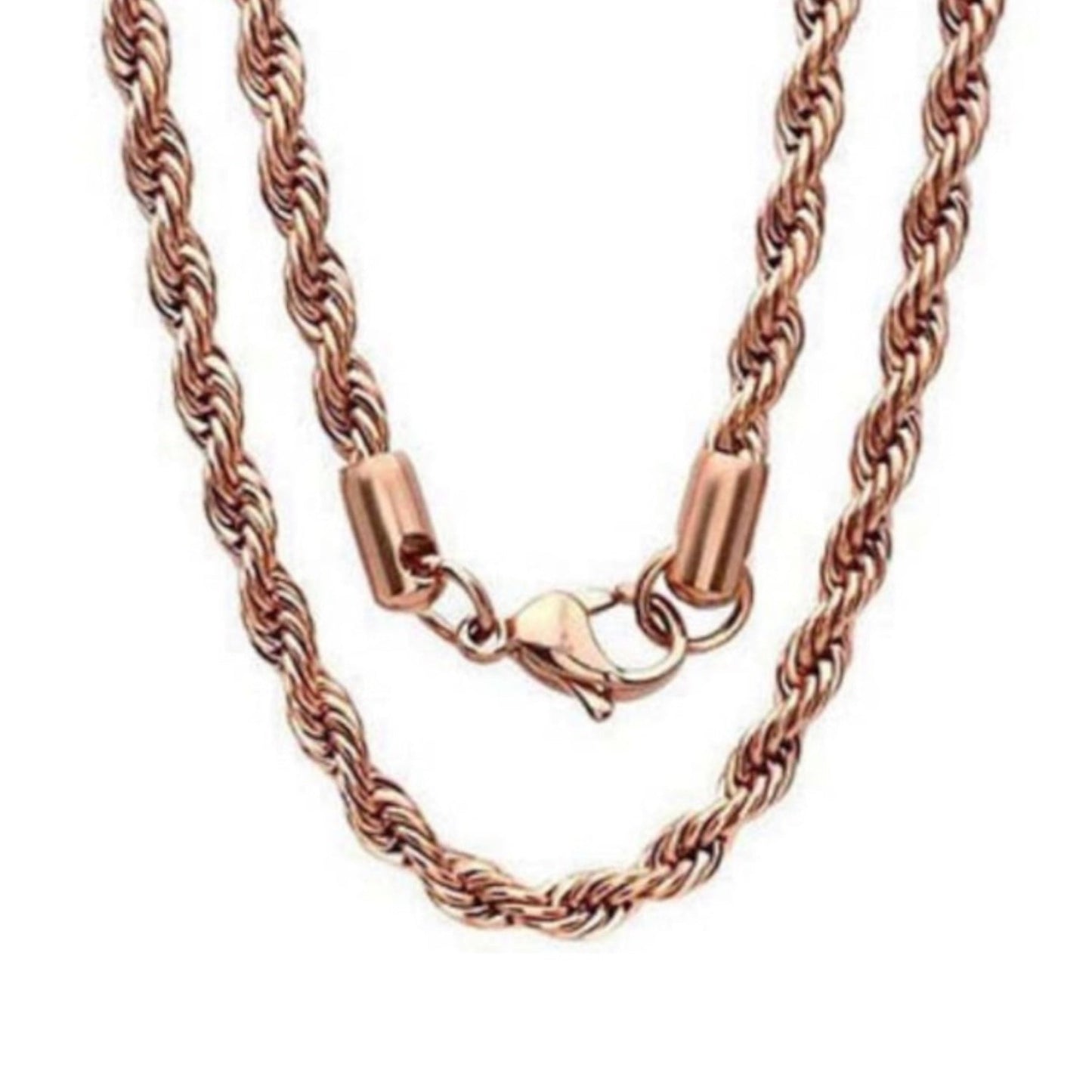 Rose Gold Rope Chain Style Necklace