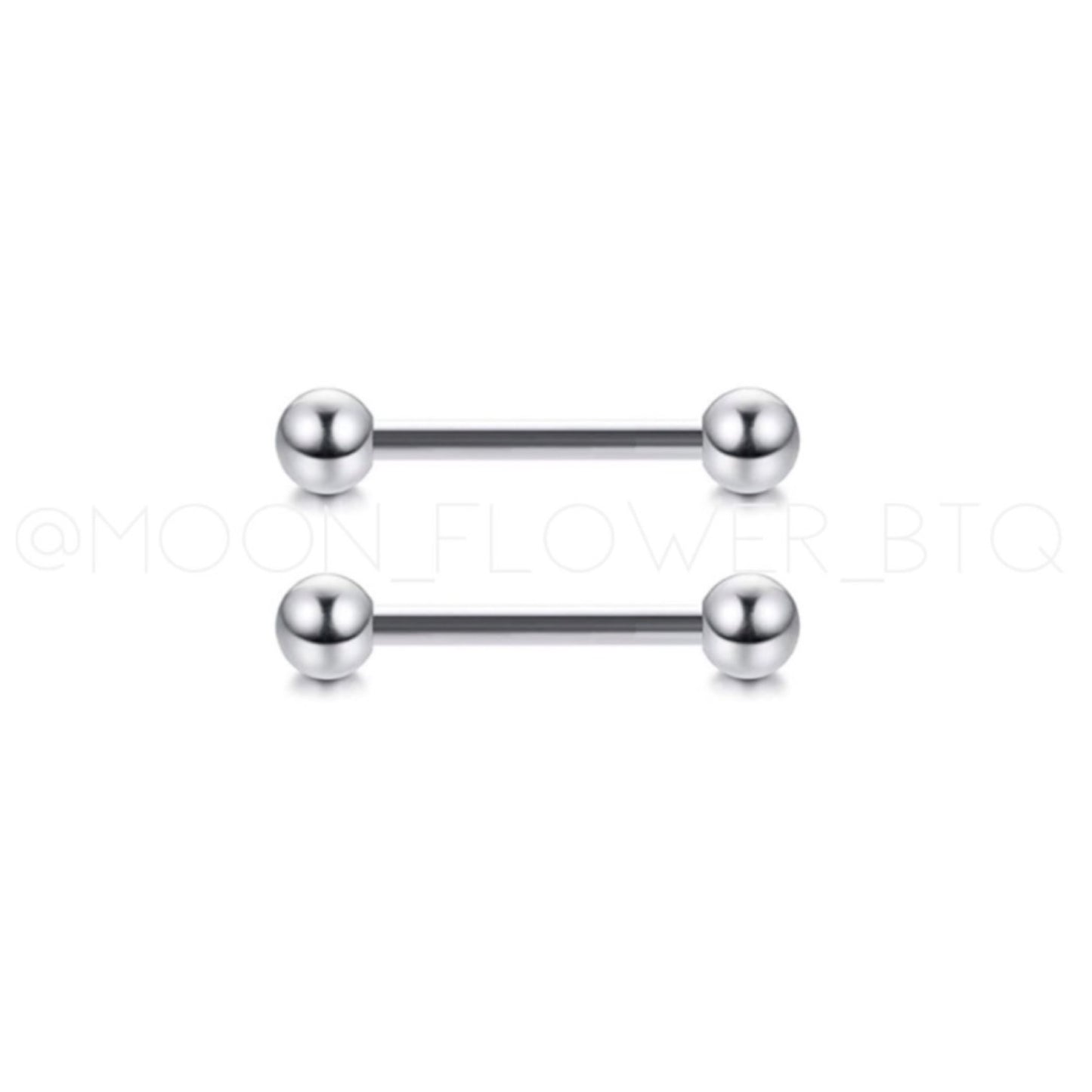 Very Tiny Silver Barbell Earrings