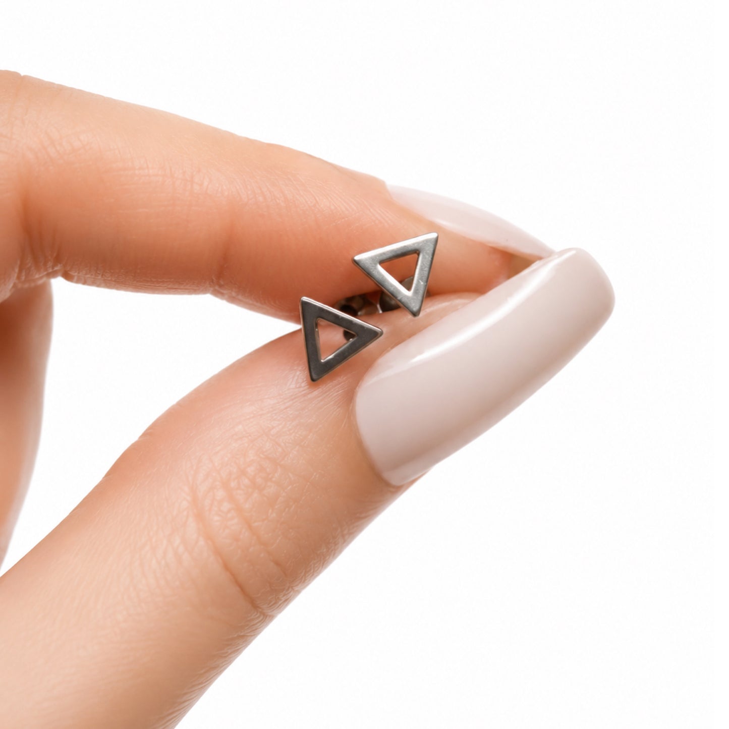 Triangle Flat Back Stud Earrings